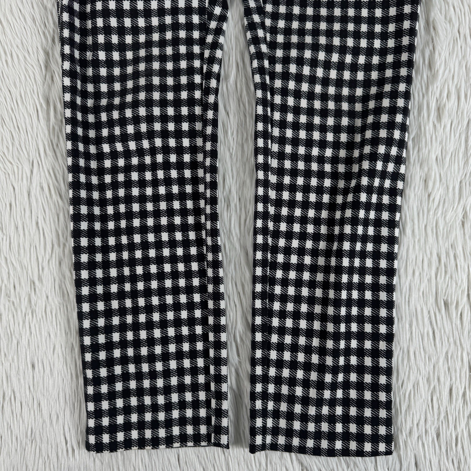 Chico’s Black White Checkered High-Rise Skinny Ankle Pants Women’s Size 00 US 2
