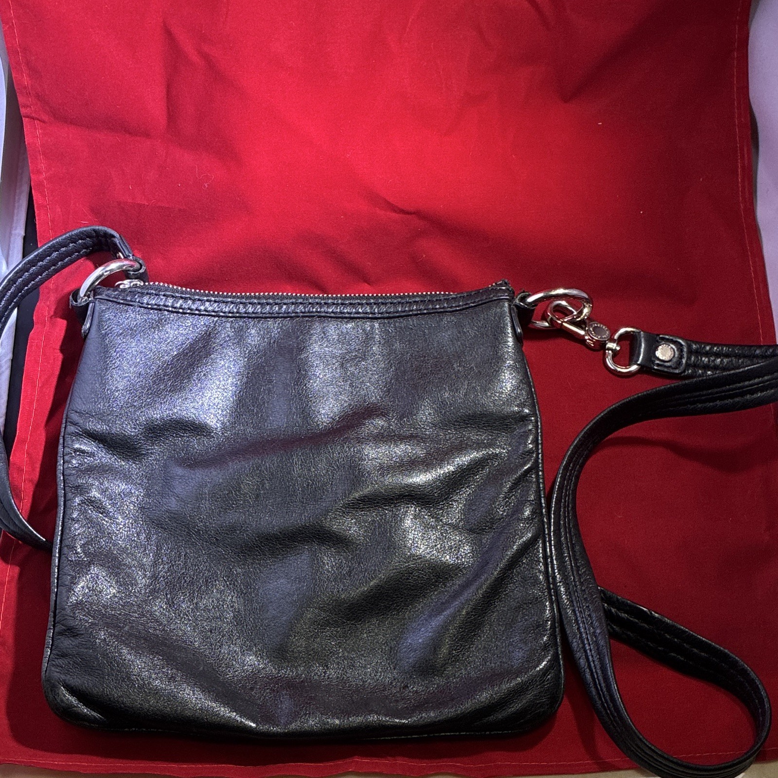 Marc by Marc Jacobs Black Logo Crossbody Bag, Zip, Detachable Strap