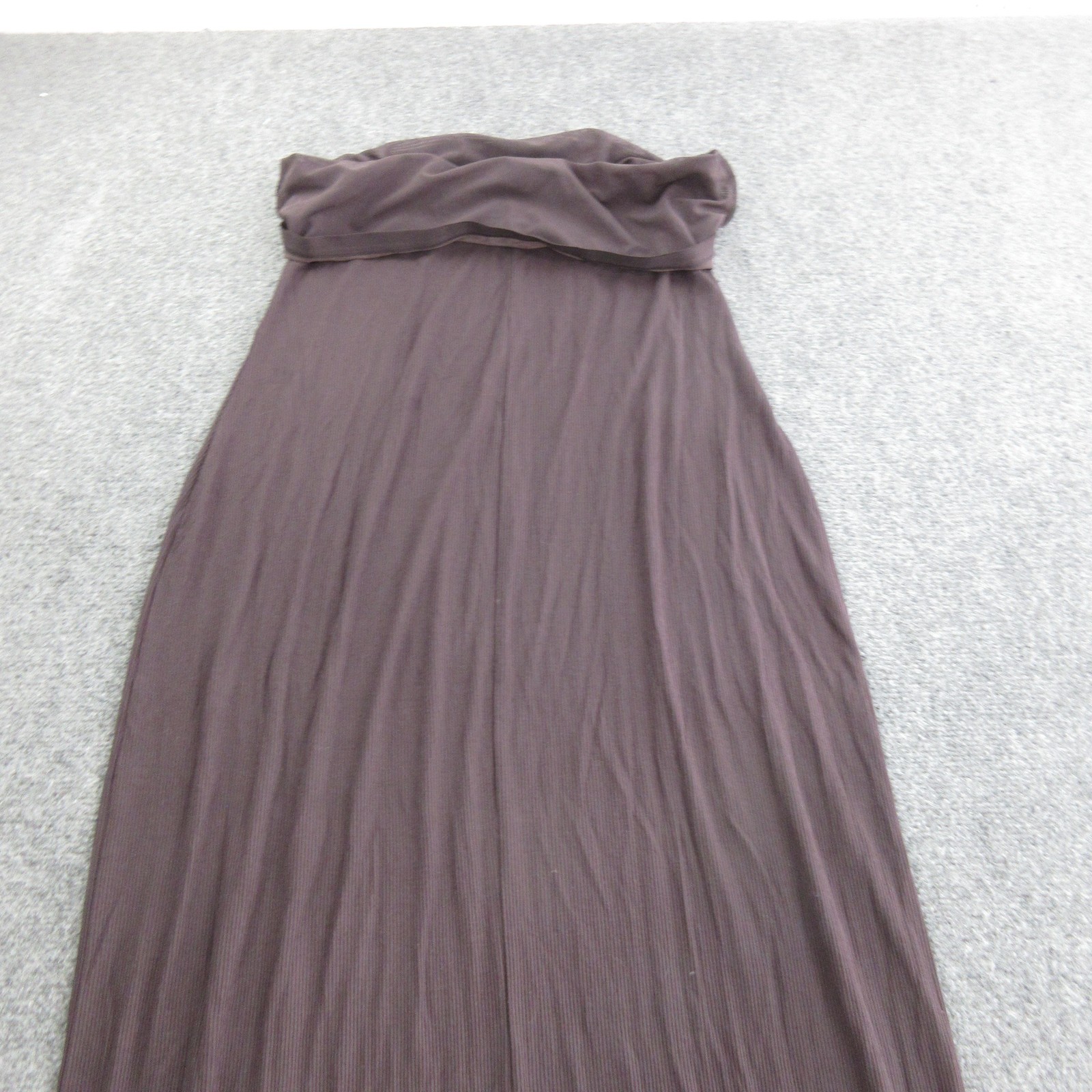 Skims Dress Womens 2X Brown Modal Nylon Spandex Stretch Long Ribbed
