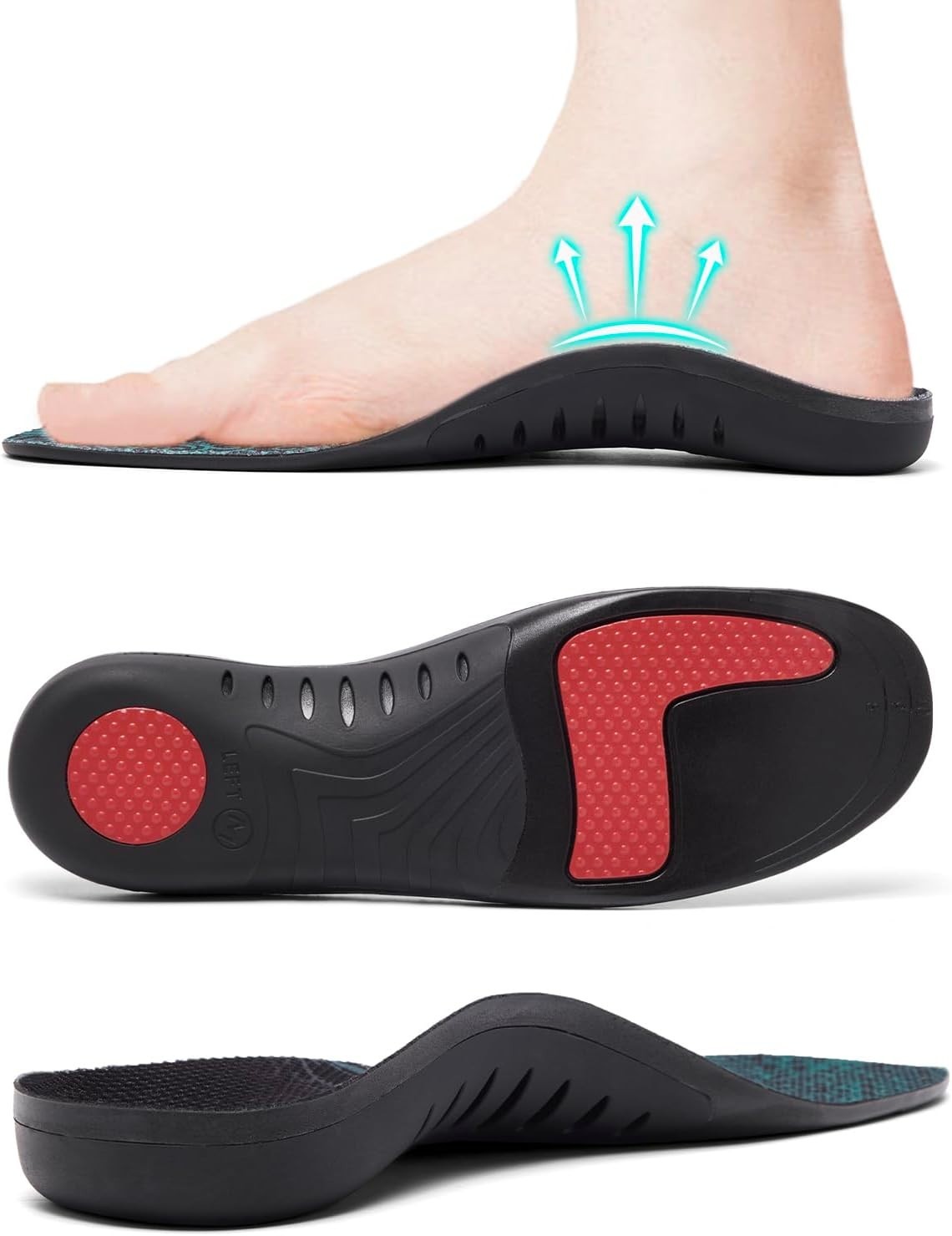 220+ Lbs Heavy Duty Support Plantar Fasciitis Insoles Arch Support Work Boot Sh