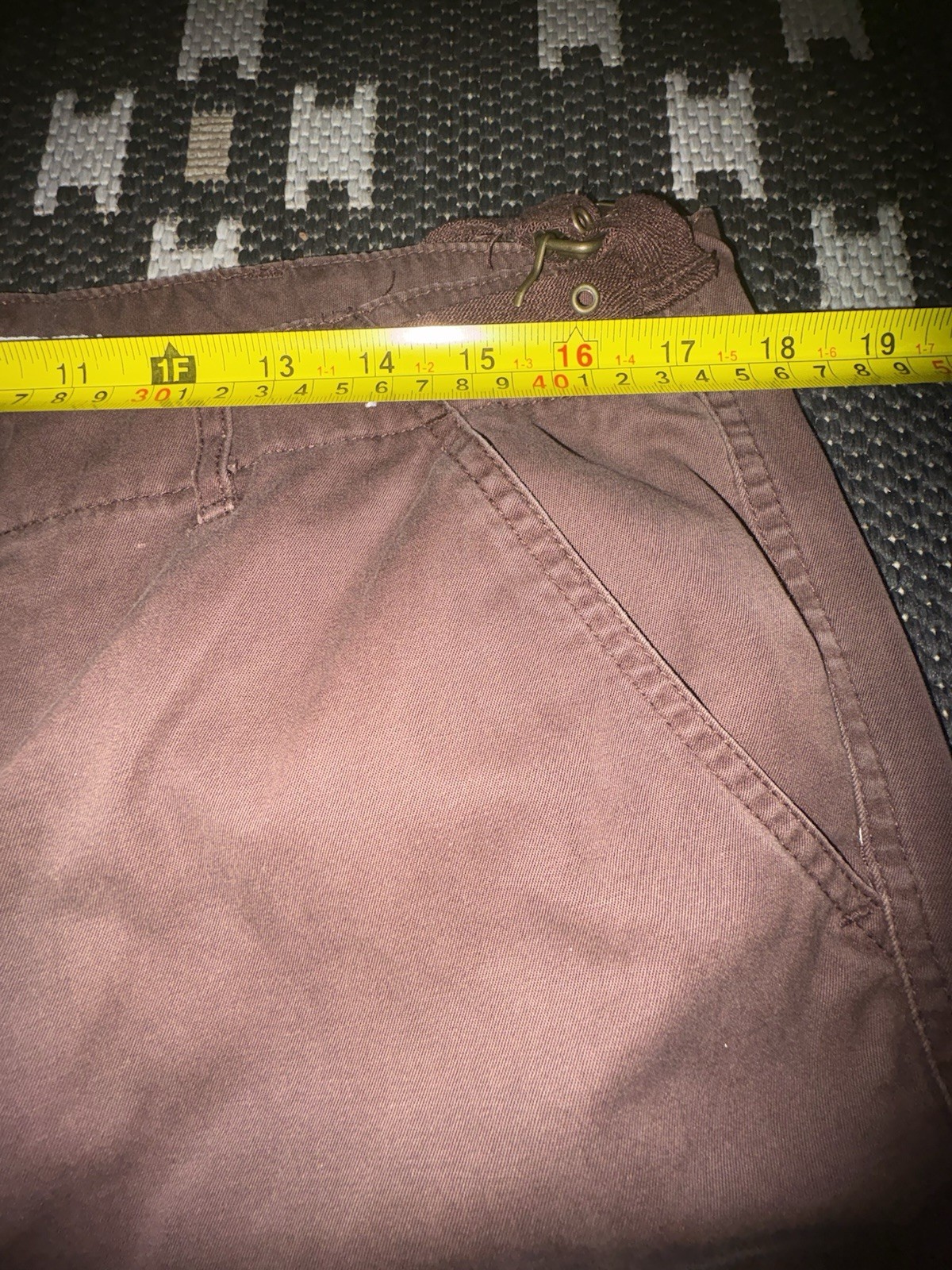Women’s VTG Y2K Faded Glory Cargo Pants Brown Baggy Utility Straps 14 Average