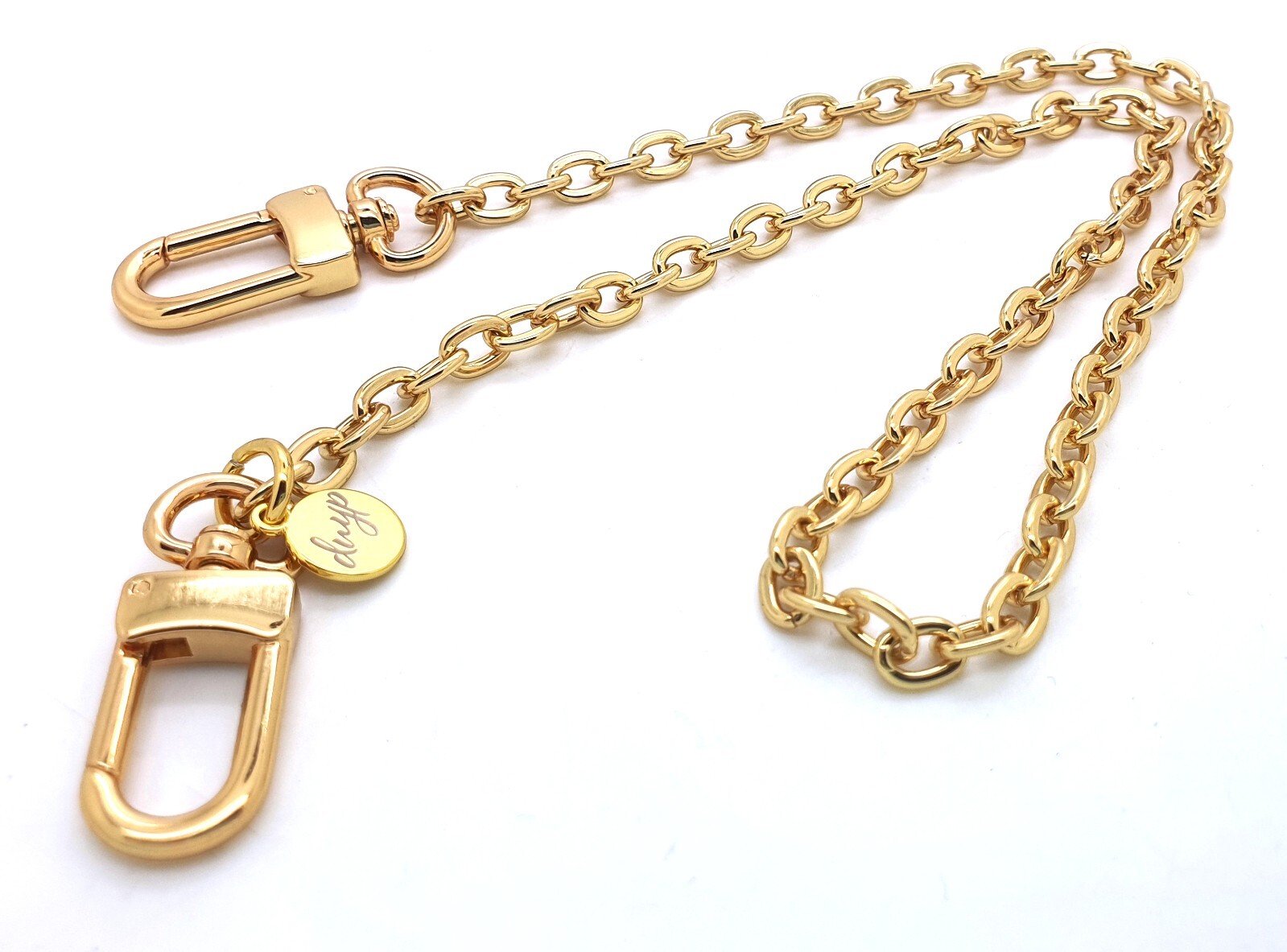Gold Shoulder Strap Short Oval Chain 50cm/ 19.6″ for pochette accessoires clutch