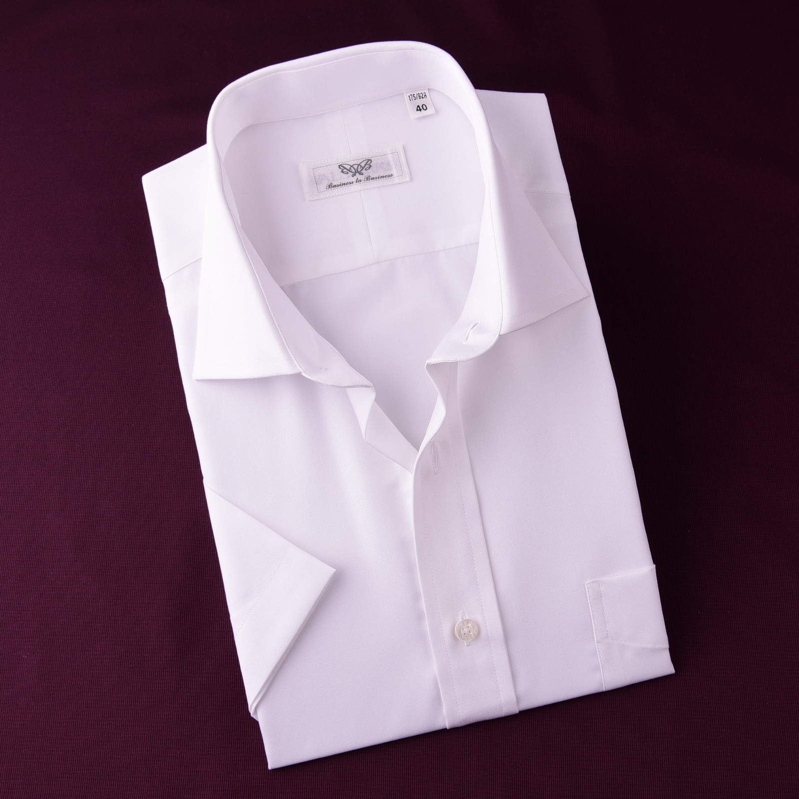Plain White Mens Formal Business Dress Shirt Casual Short Sleeves Boss Fashion
