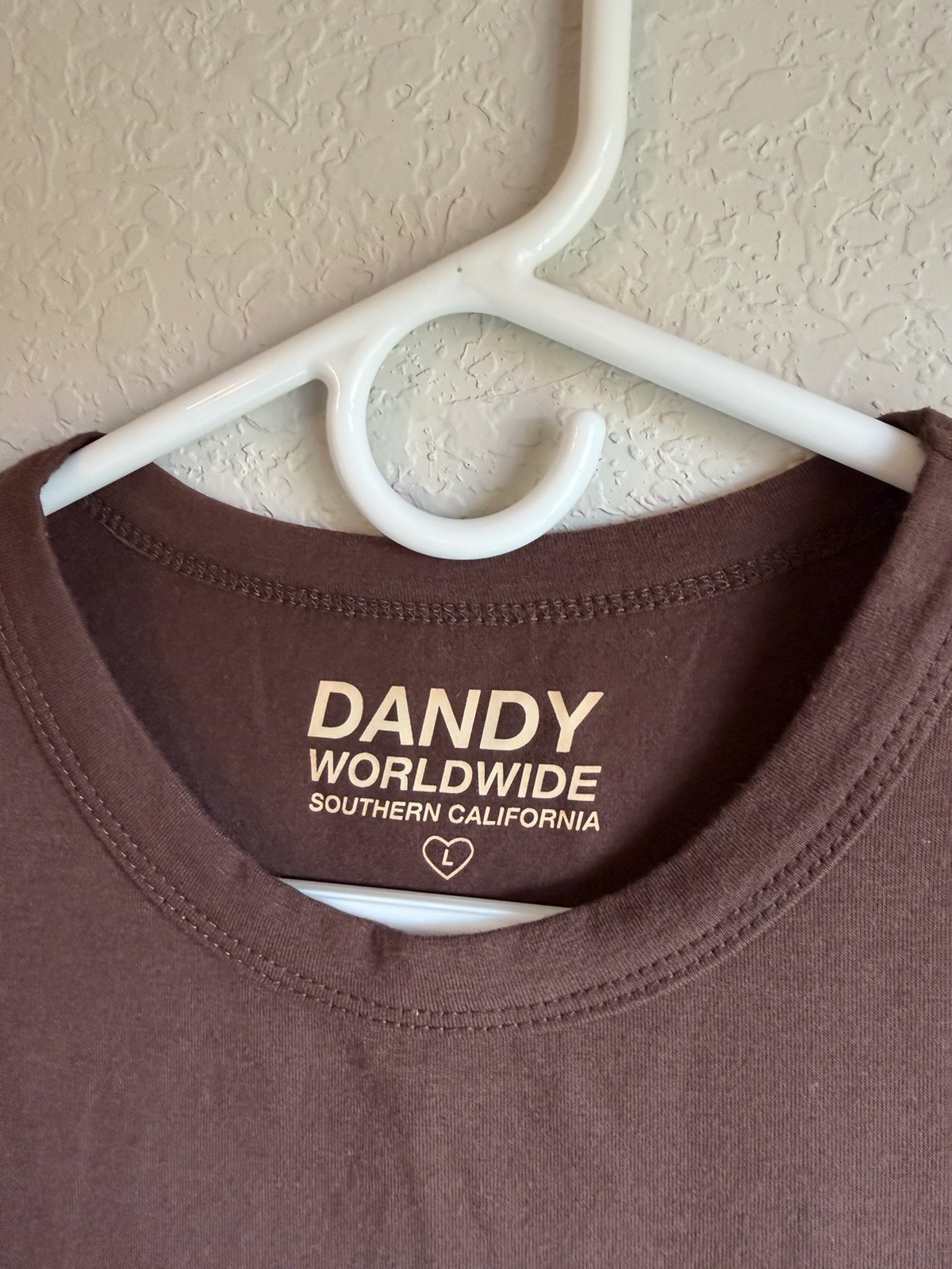 Dandy Worldwide Women’s Brown Cropped Crew Neck Short Sleeve T-Shirt L