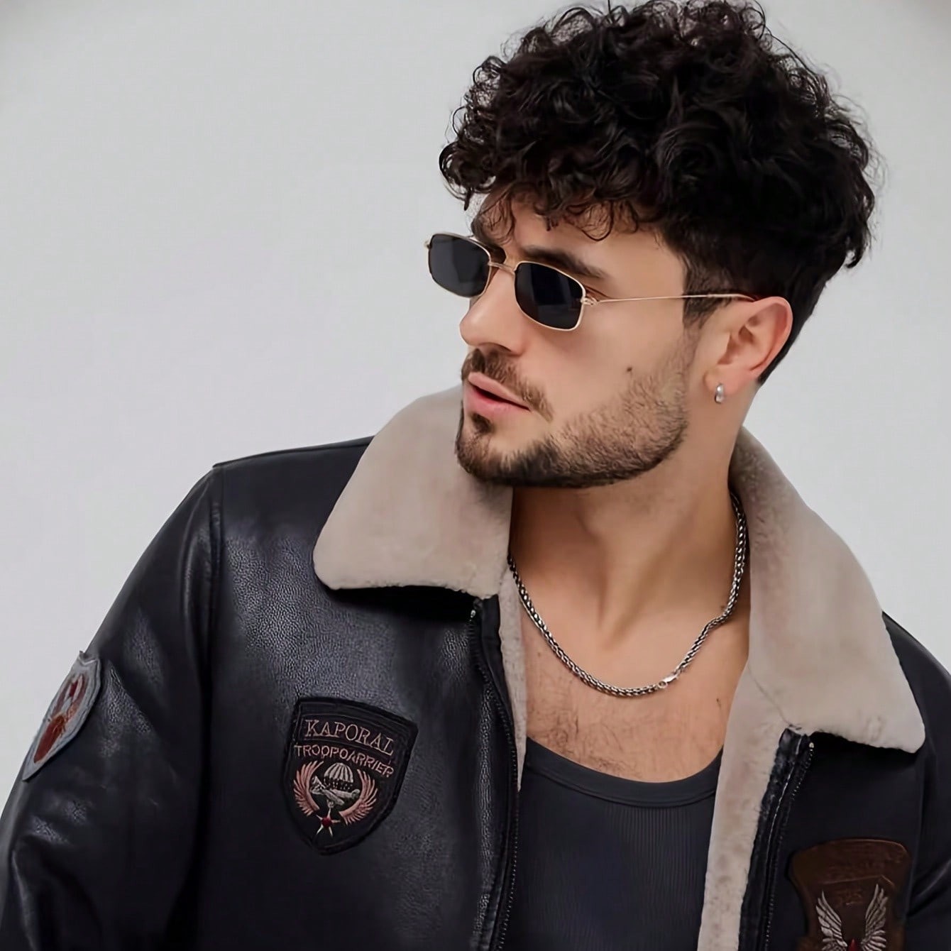 Men’s Metal Square Small Frame Glasses | Retro Minimalist Fashion Eyewear Pair