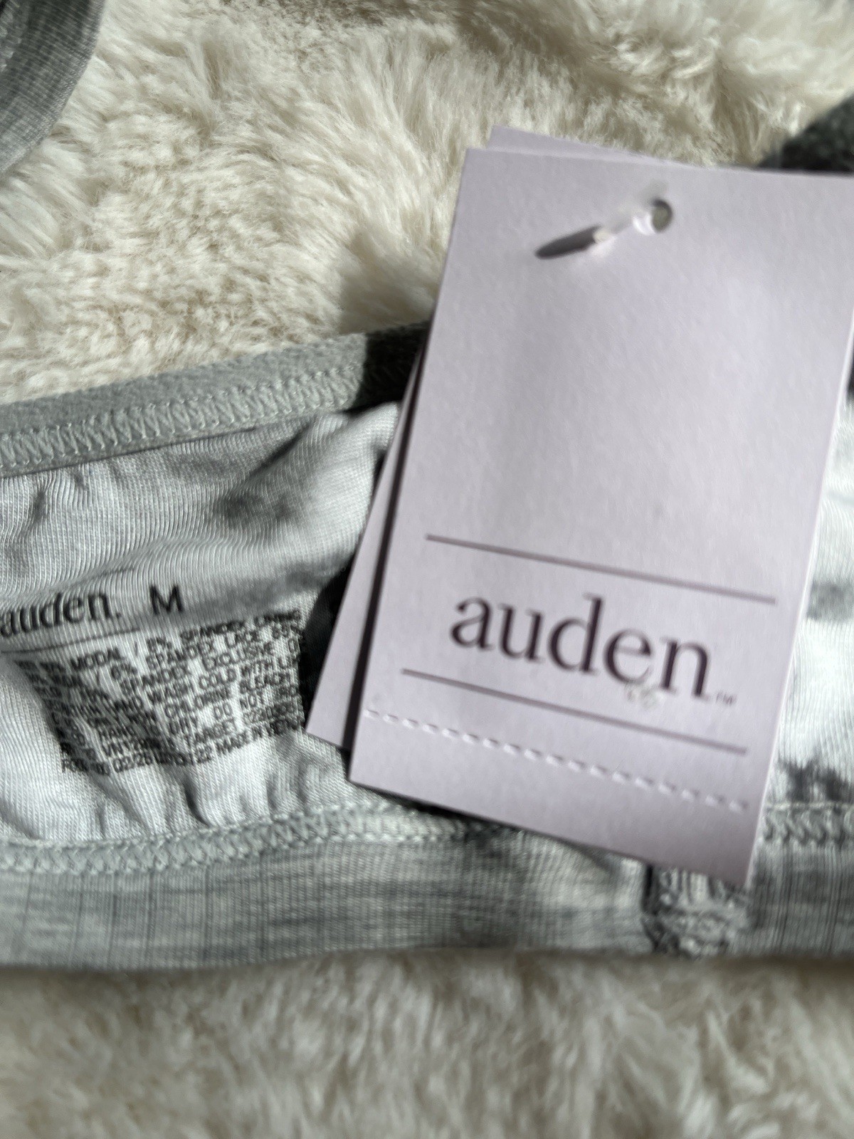 Auden Women’s Wireless Bralette Bra Set M Blue & Gray Lace Adjustable Straps