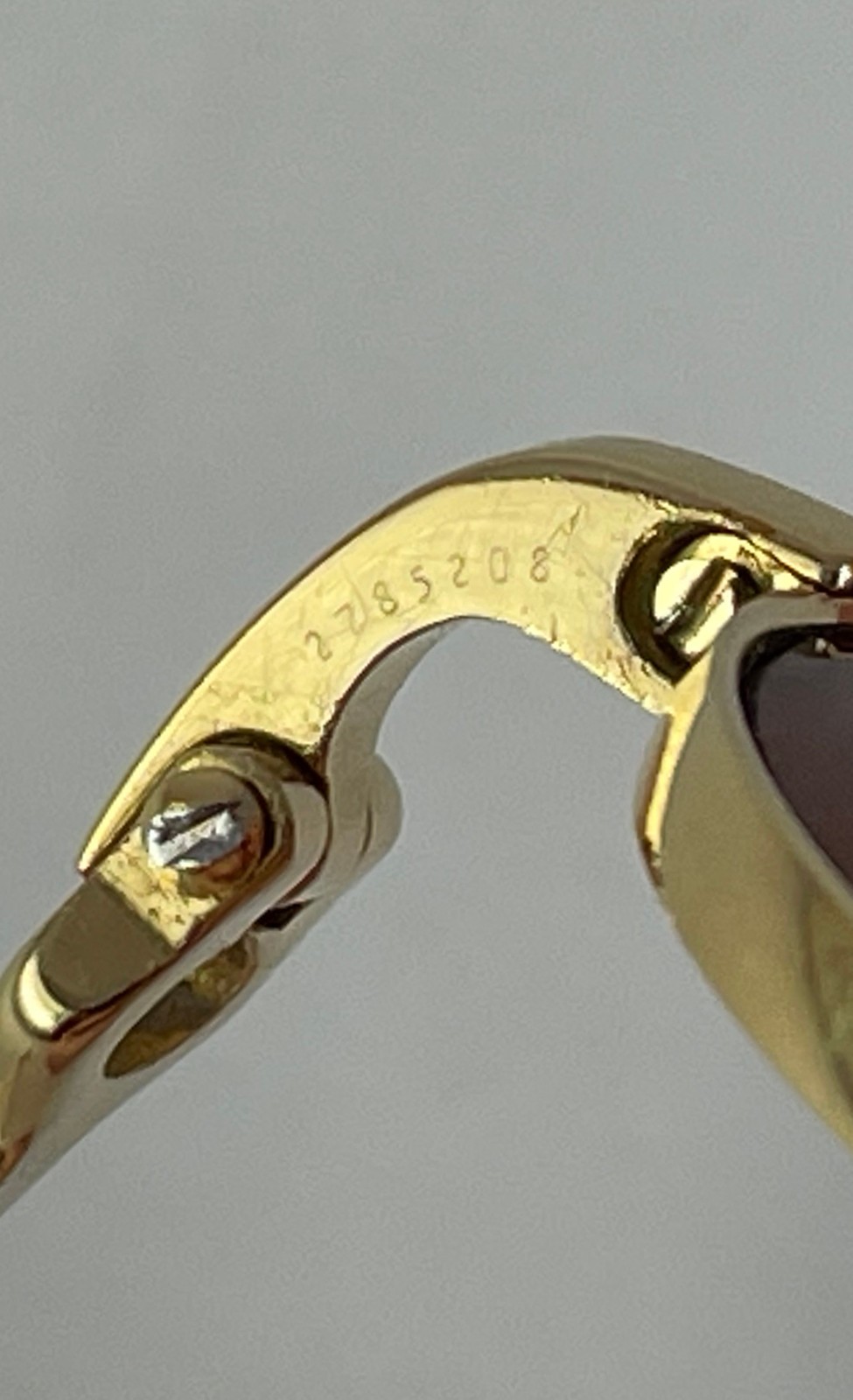 Vintage 80s Cartier Spider Sunglasses oval gold 22K trinity vendome santos must