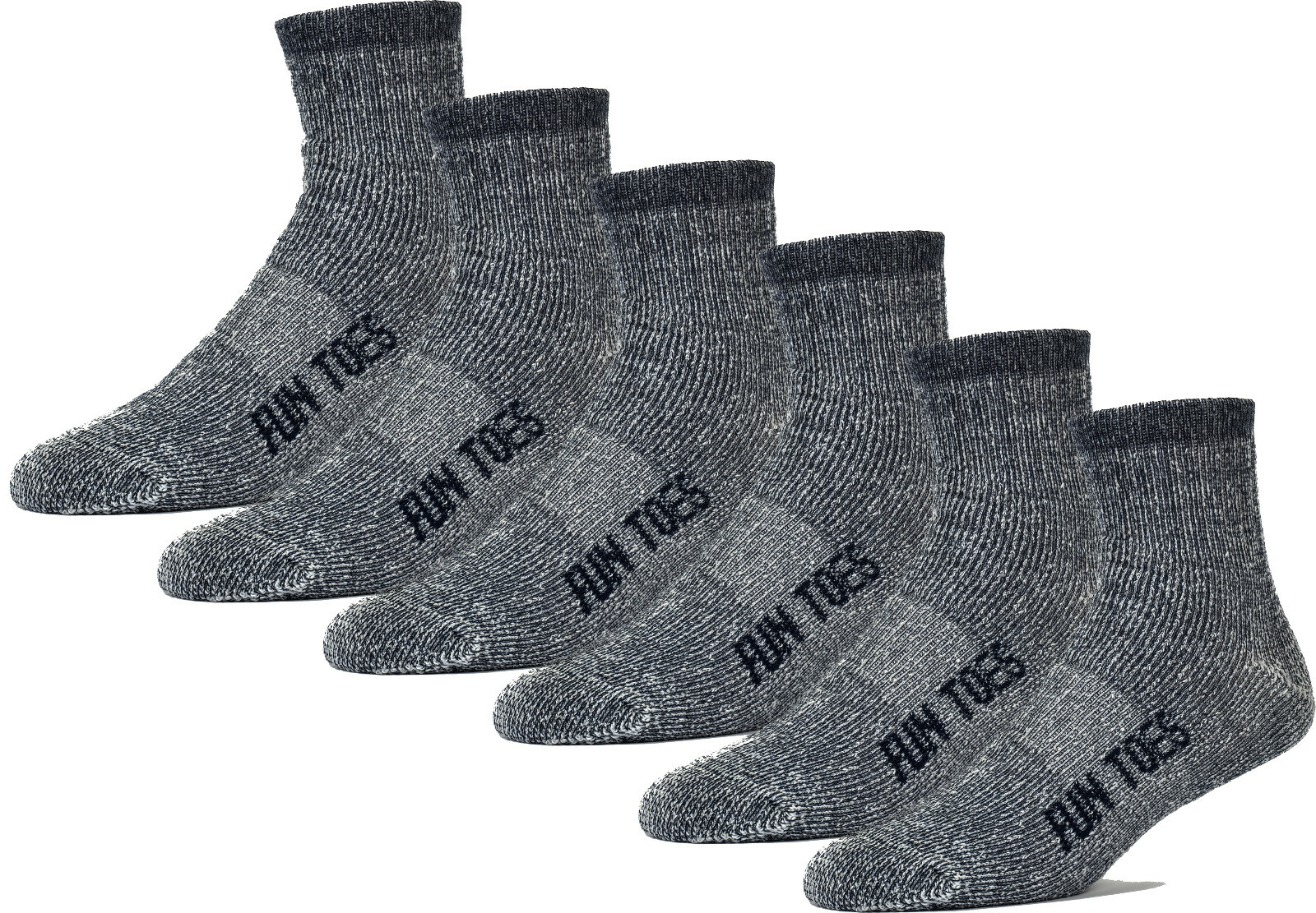 Men’s 80% Wool Ankle Socks 6 Pairs All Seasons Winter Cushioned Hiking
