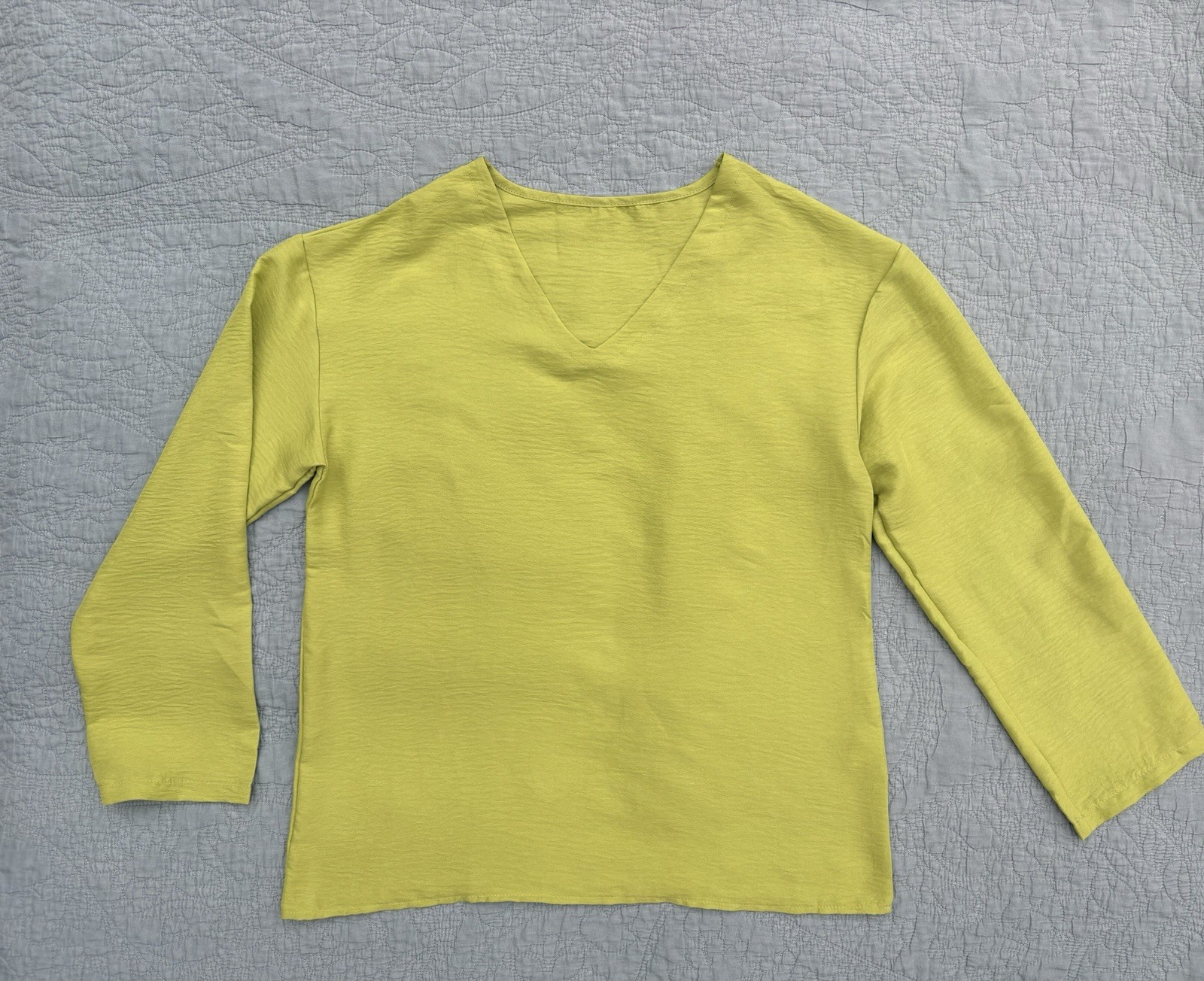 Women’s Loose Top and Pants Set – Soft Light Green Casual 2-Piece Outfit Size M