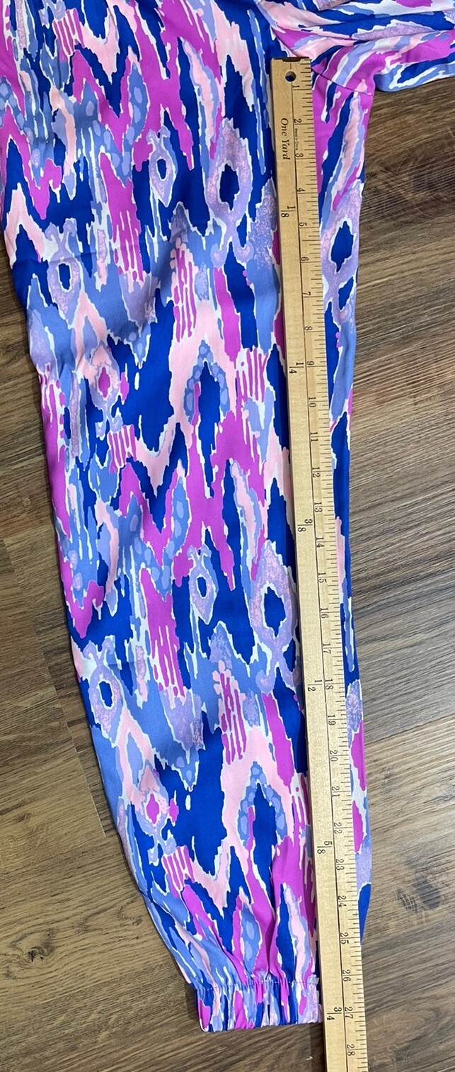 Lilly Pulitzer Jogger Pants Saffron Multicolor One Too Many Size 00 EUC