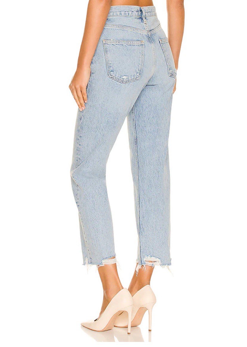 AGOLDE 90’s Pinch Waist Crop Straight Leg Jean Size 24 In Nerve