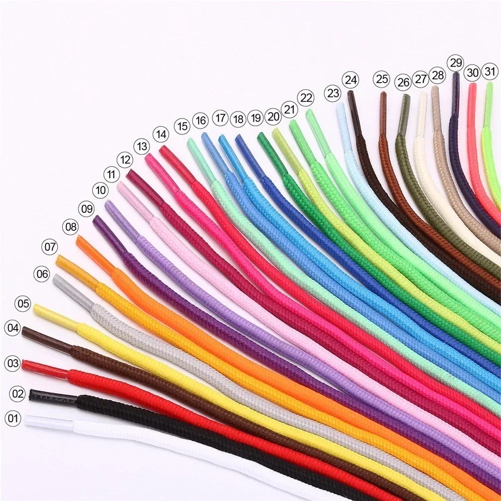 Round Shoelaces Sport Shoe Strings Sneakers Boot Lace 25 Colors