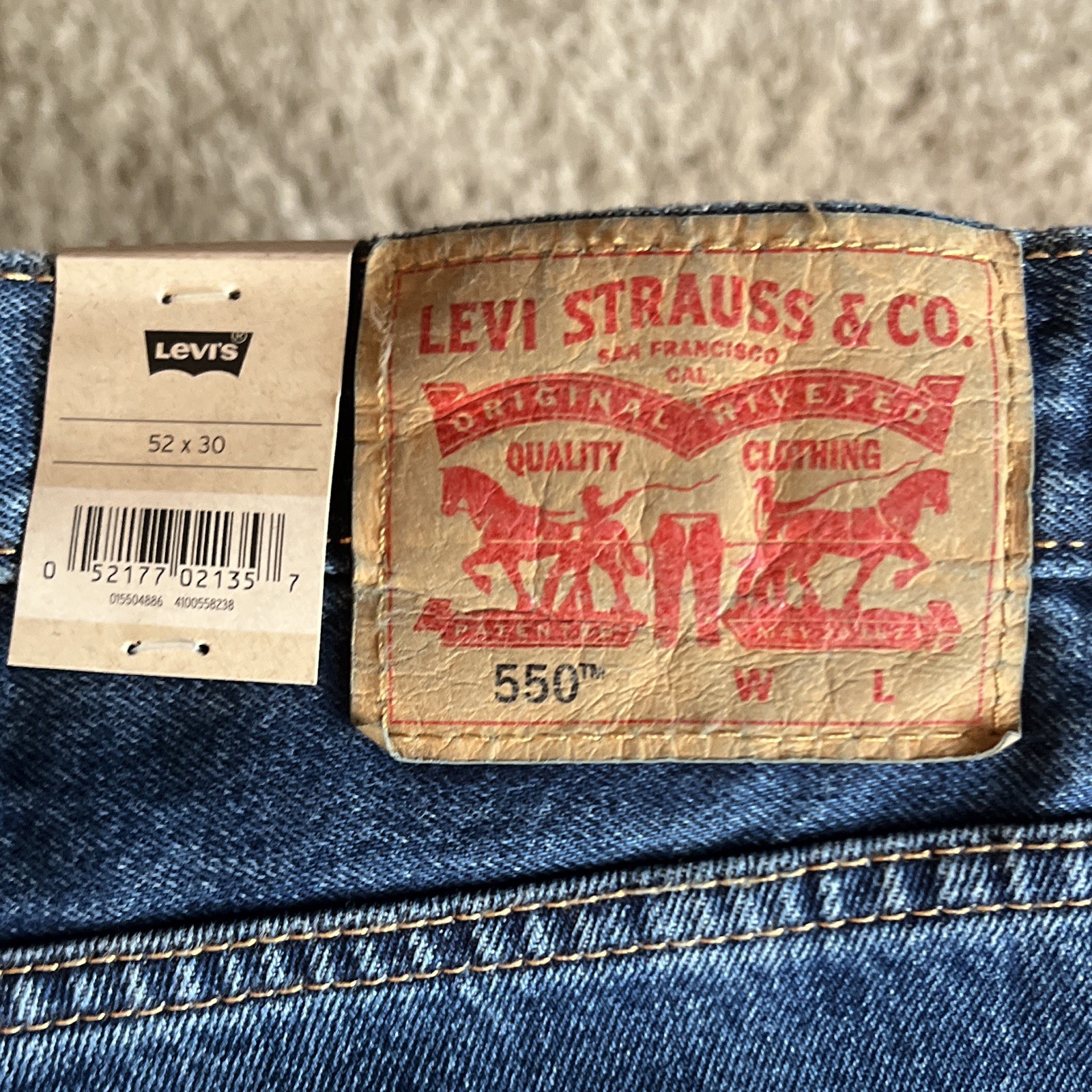 Levi’s Men’s 500 Series Relaxed Straight Dark Wash Denim Jeans Big & Tall