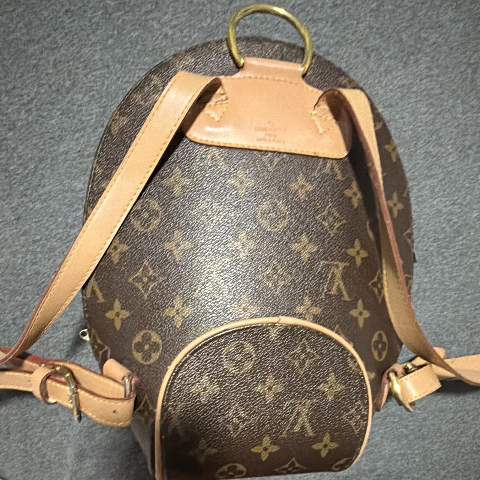 Louis Vuitton Monogram Small Women’s Backpack Zip, Detachable Strap Brown