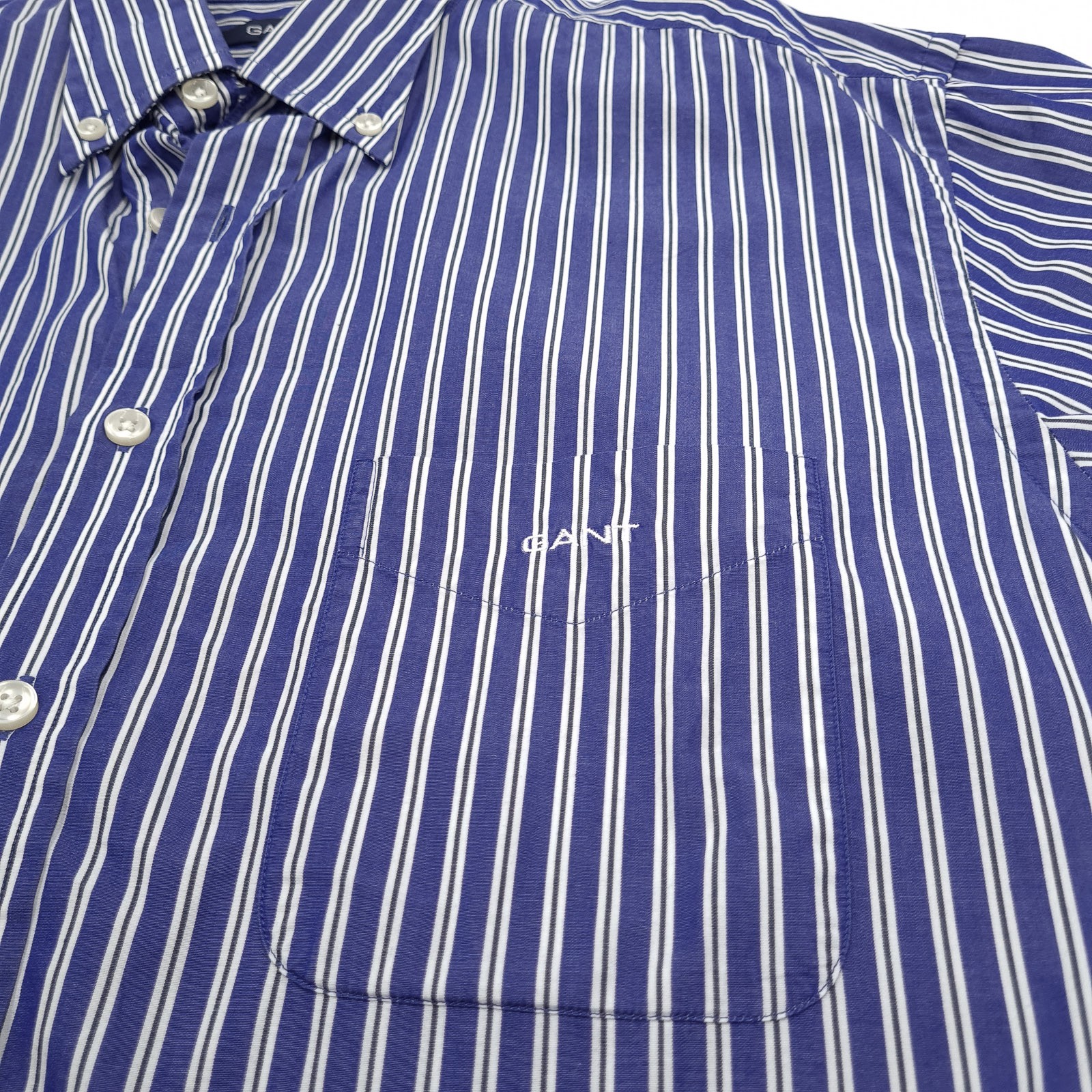 Gant Mens Shirt Striped Cotton Button Up Casual Everyday Classic Ta1 Size L