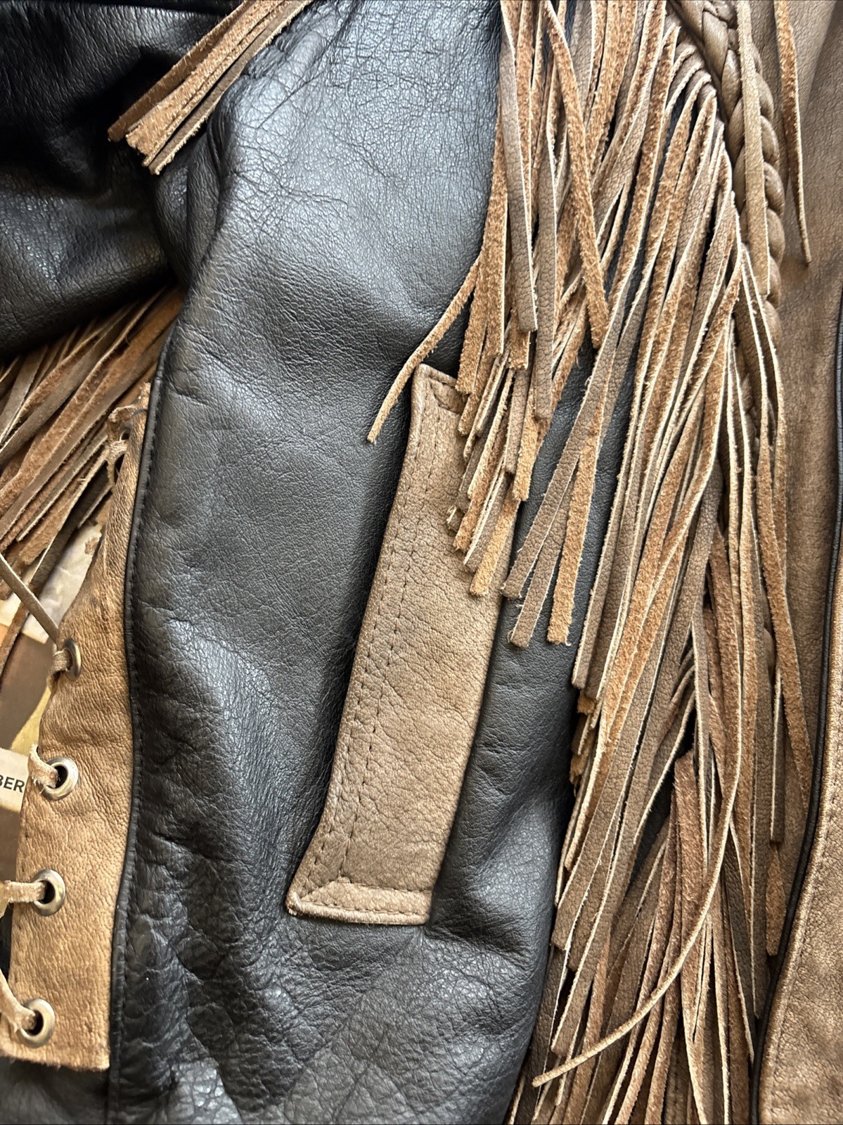 VTG Unik Leather Fringe Jacket