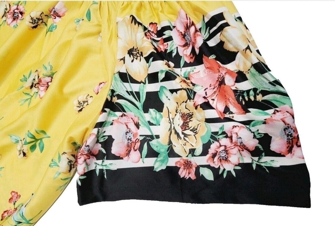 Anthony Richards VTG Yellow Floral Mumu House Patio Dress Lounger Women’s Plus