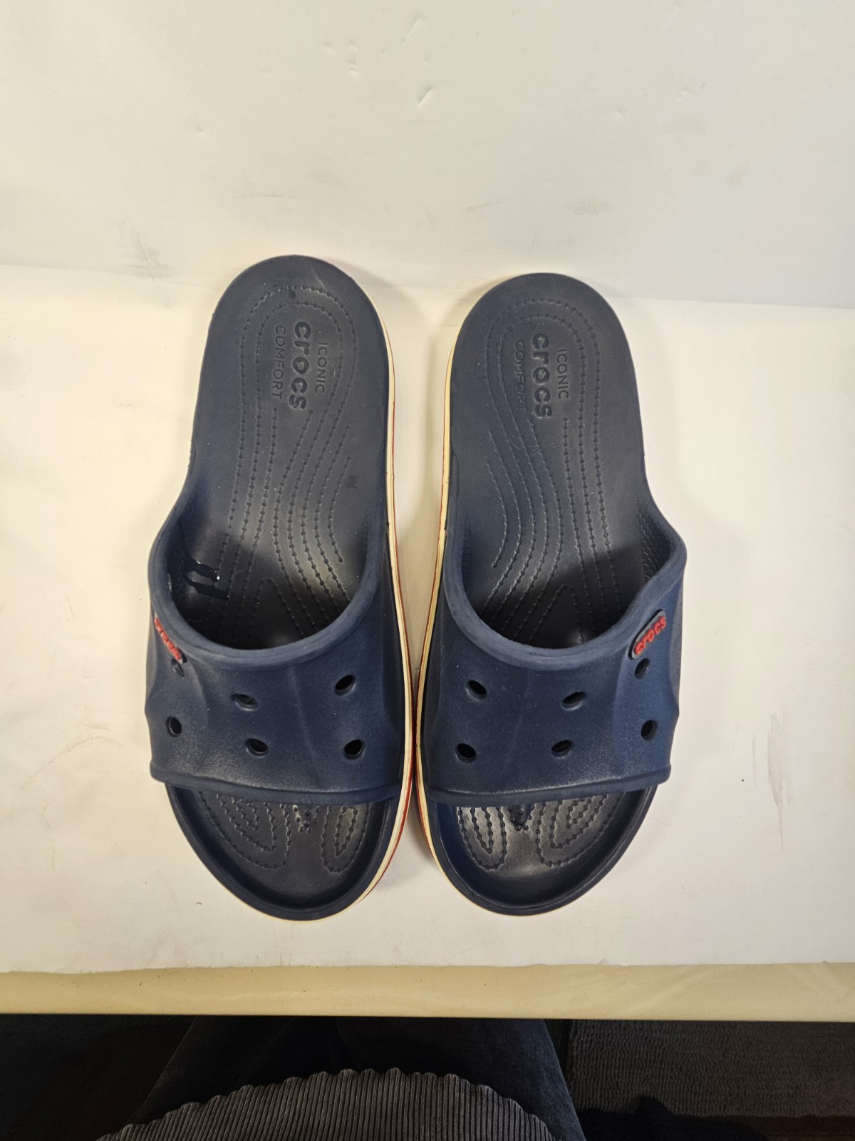Crocs Unisex Bayaband Slide – Navy/Pepper – Men’s 6 Womens 8