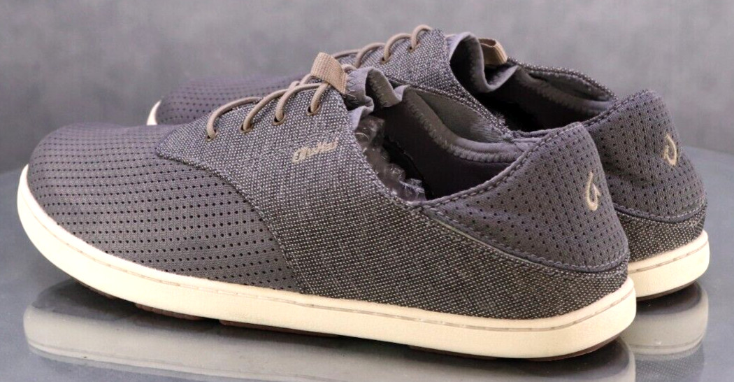 Olukai Nohea Moku $130 Men’s Knit Sneakers Shoes Size 8.5 Gray