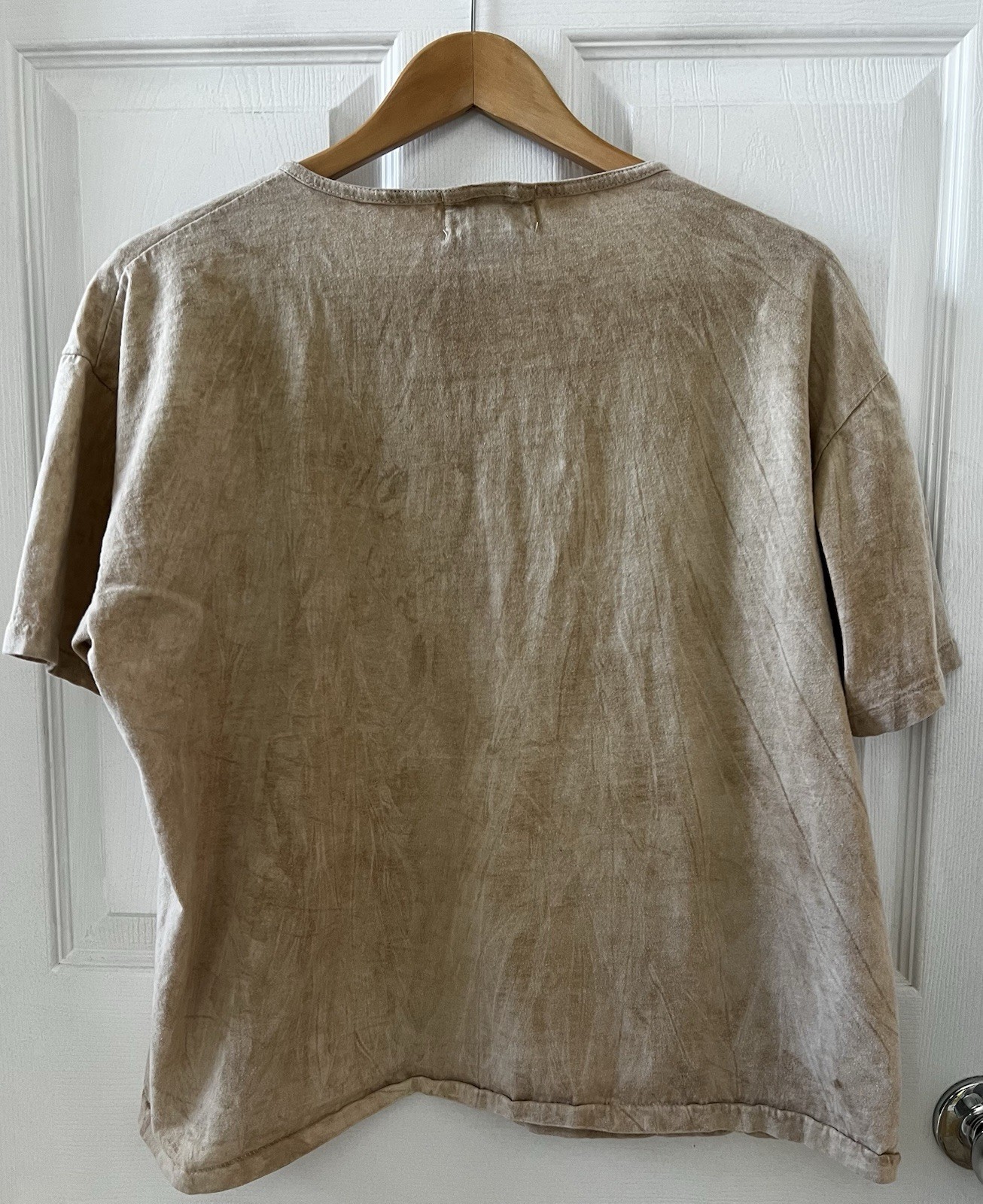 Vintage Guava Beach XL Brown Marbled Fish Graphic Beige Tee Single Stitch USA