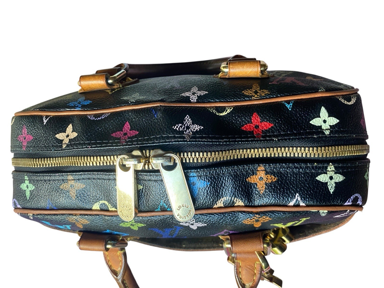 🍒ICONIC BAG LOUIS VUITTON TROUVILLE TAKASHI MURAKAMI MULTICOLOR BLACK AUTH 🍓