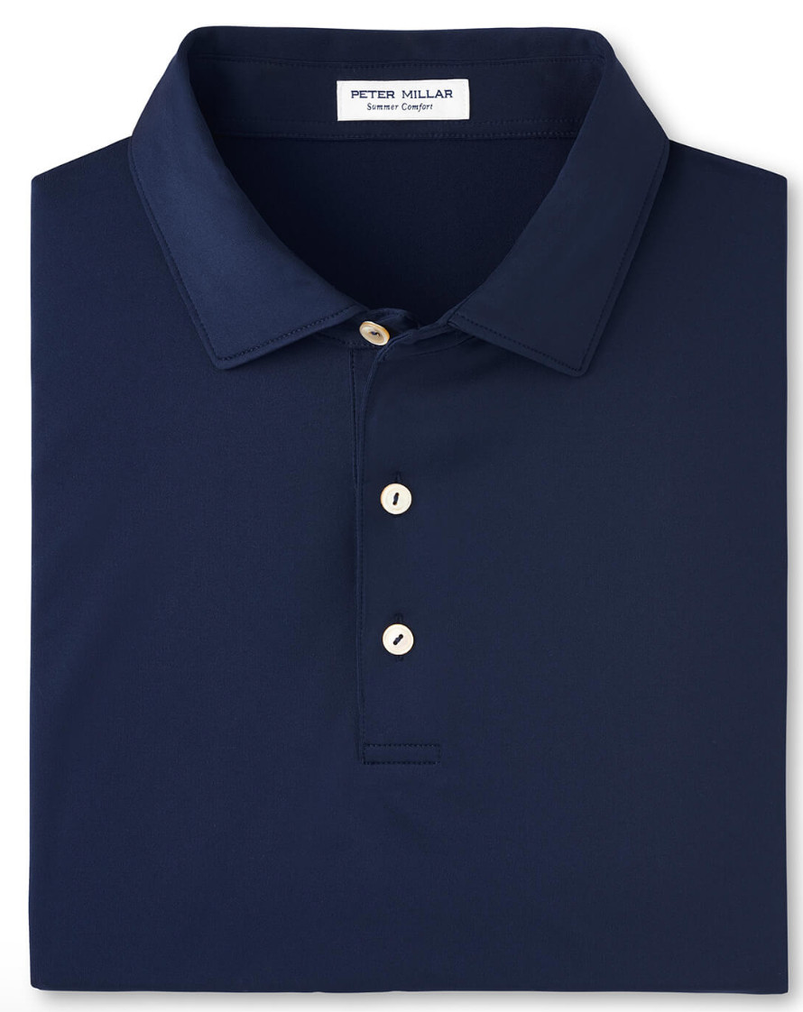 NEW! PETER MILLAR SHIRT SUMMER COMFORT POLO – Navy Blue