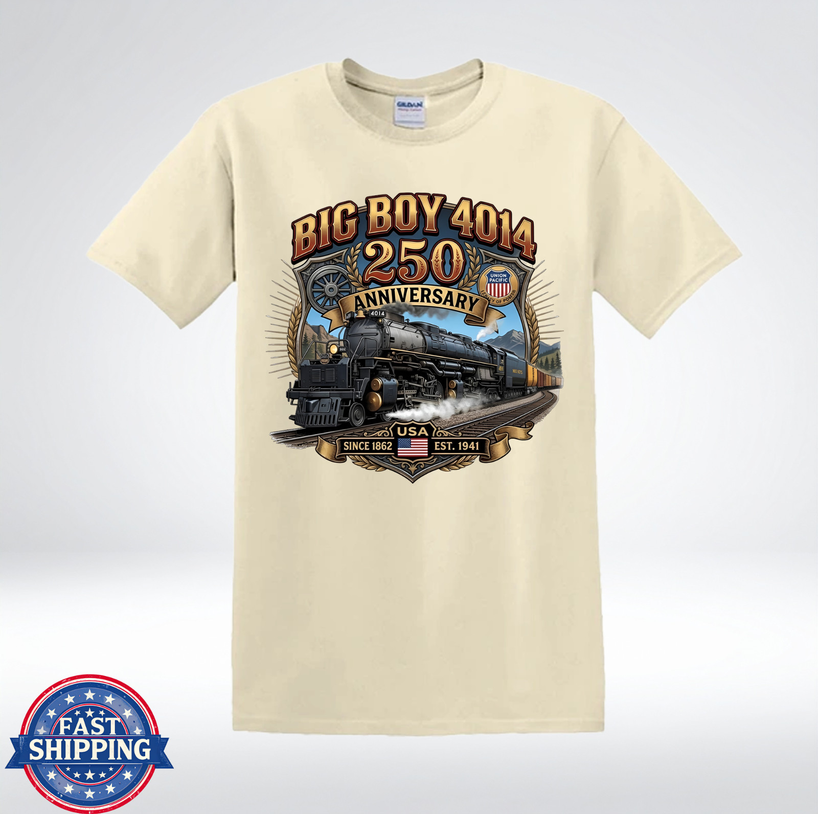 Big Boy 4014 250 Anniversary Steam Train T-Shirt