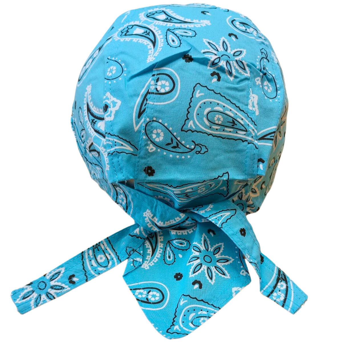 Blue Durag Skull Cap Head Wrap Biker Motorcycle Du Do Paisley Bandana Doo Rag