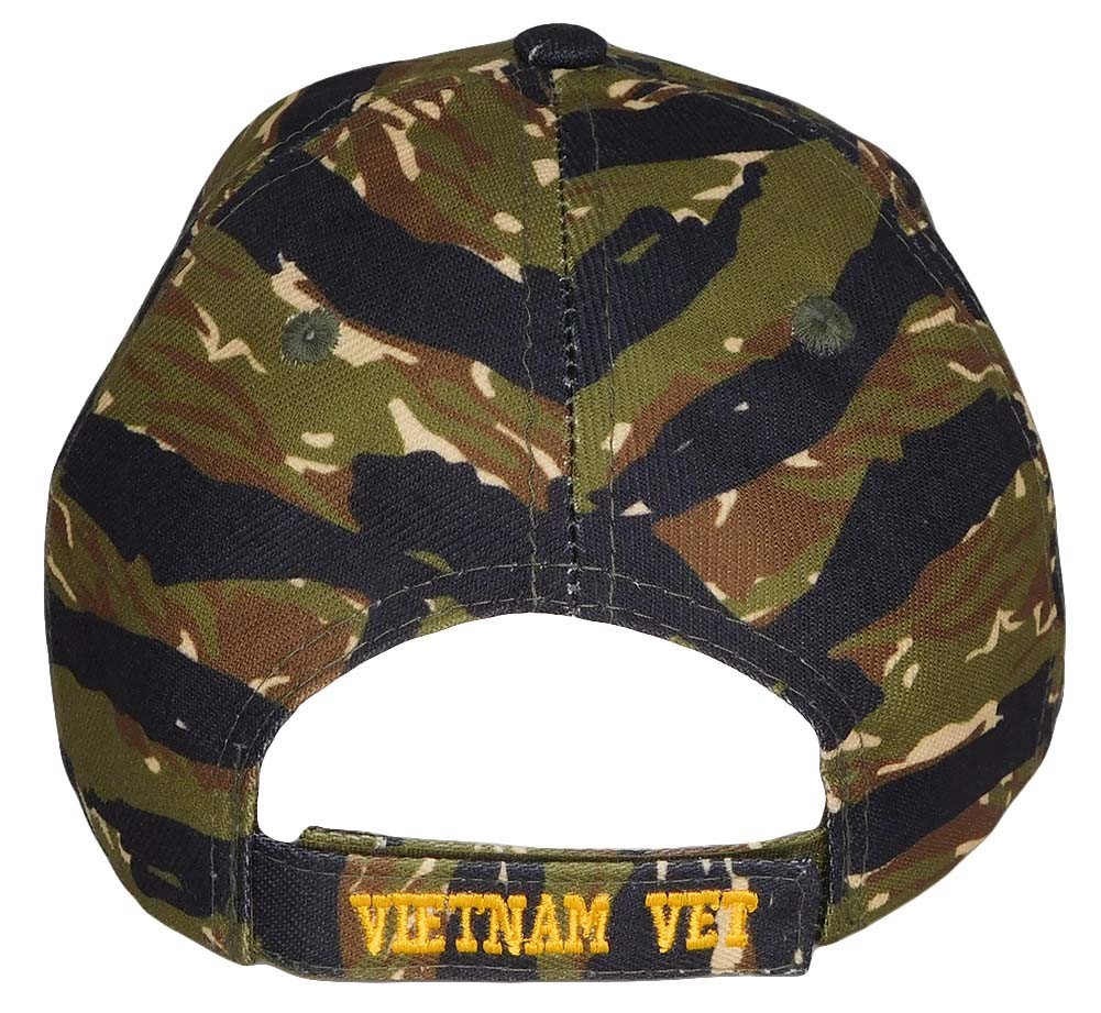 Vietnam Veteran Ribbon Woodland Camouflage Acrylic Embroidered Hat Cap Licensed