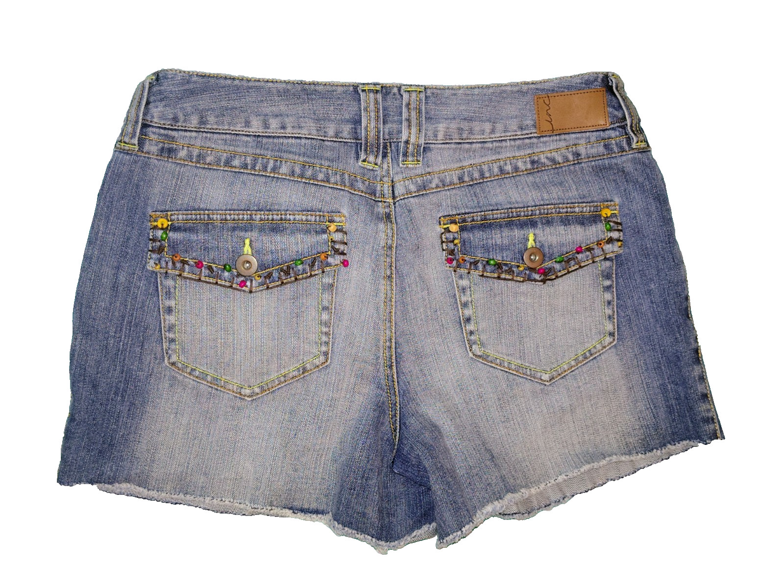 INC Denim Shorts 8 Embroidered Beaded Boho Festival NWOT MSRP $69