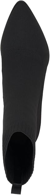INC Womens XIMENAF Knit Block heel Booties | Black | 5 Medium (B,M)