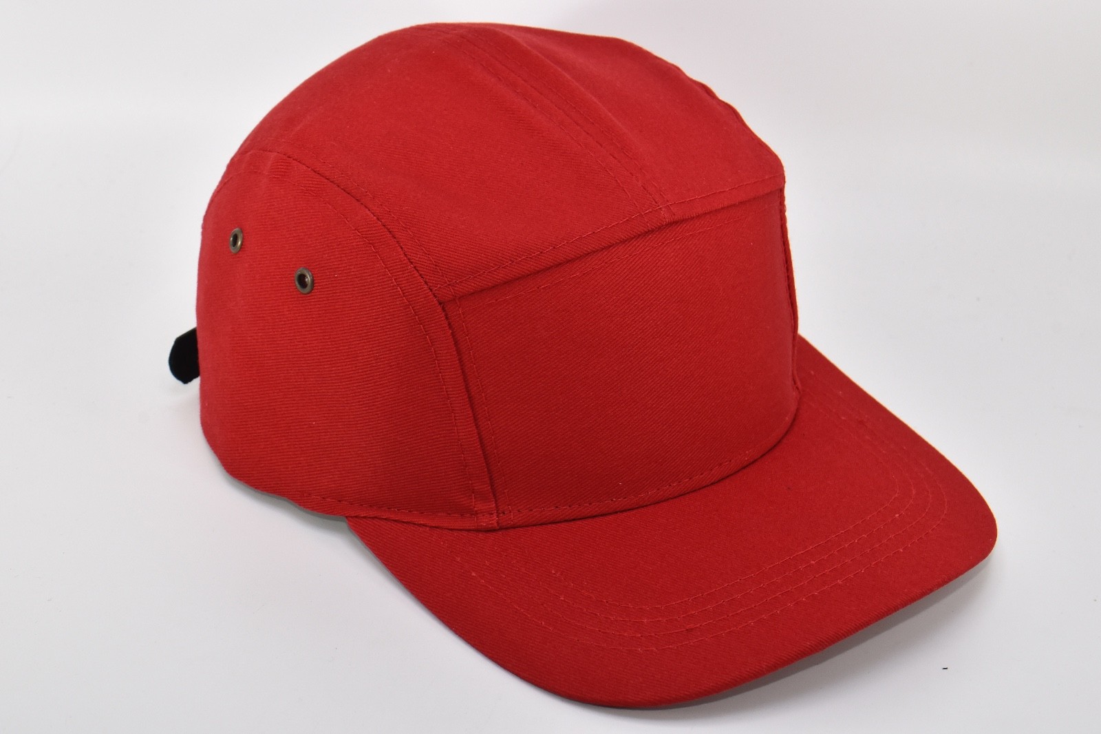 Cotton Blend 5-Panel Biker Cap – Made in USA, Adjustable Baseball Hat Camper