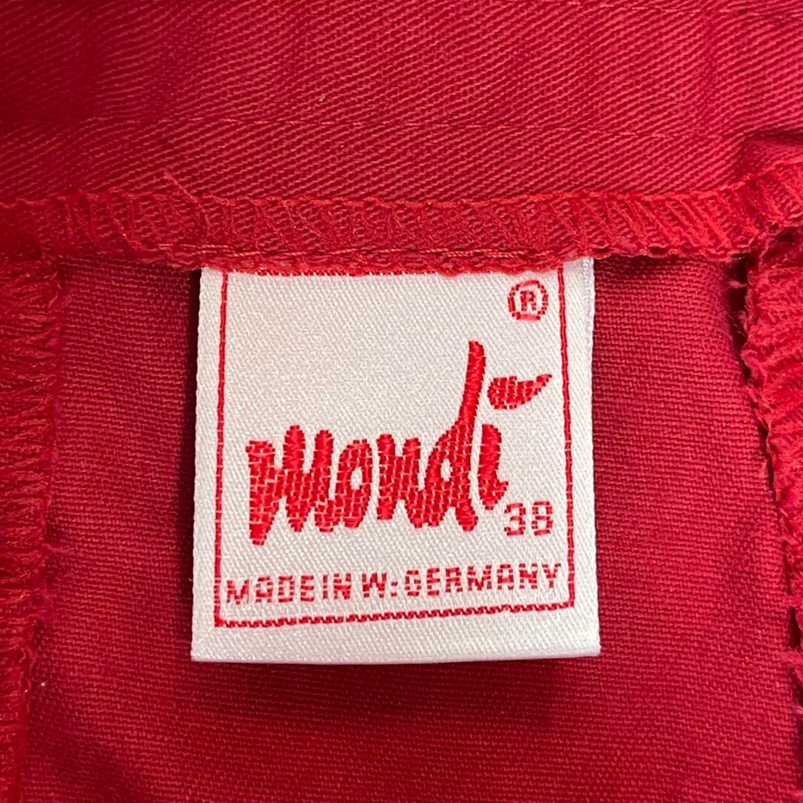 Vintage 80s MONDI West Germany Red High Waisted Pleated Trousers Womens 38 25×25