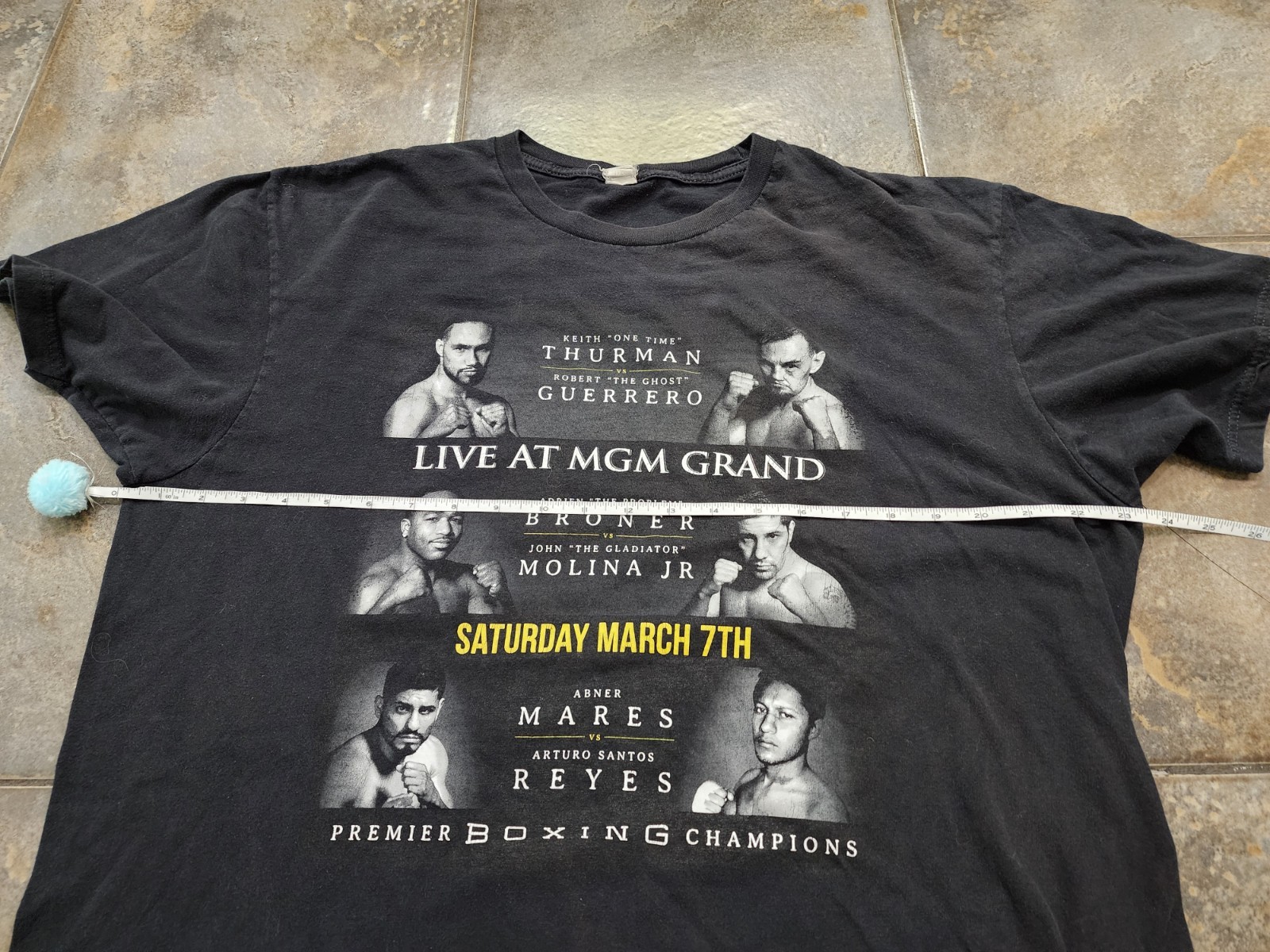 MGM Grand Premier Boxing Champions XL Thurman Vs Guerrero 2015 Las Vegas T Shirt