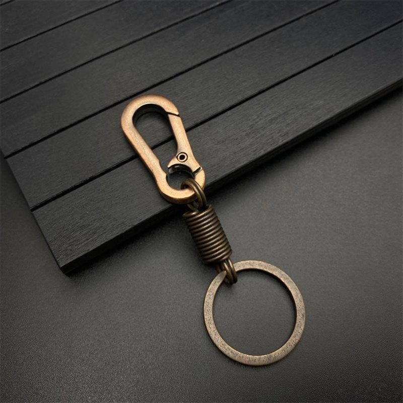 Spring Metal Car Key Ring Waist Hanging Buckle Men and Women Key Pendants