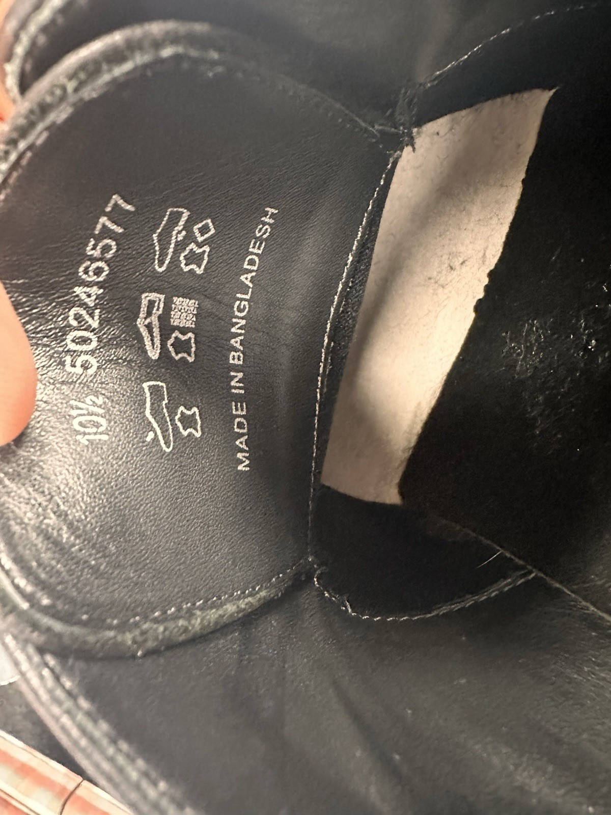 BOSS Hugo Boss Black Leather Cap Toe Lace-Up Oxford Dress Shoes Men’s 10.5