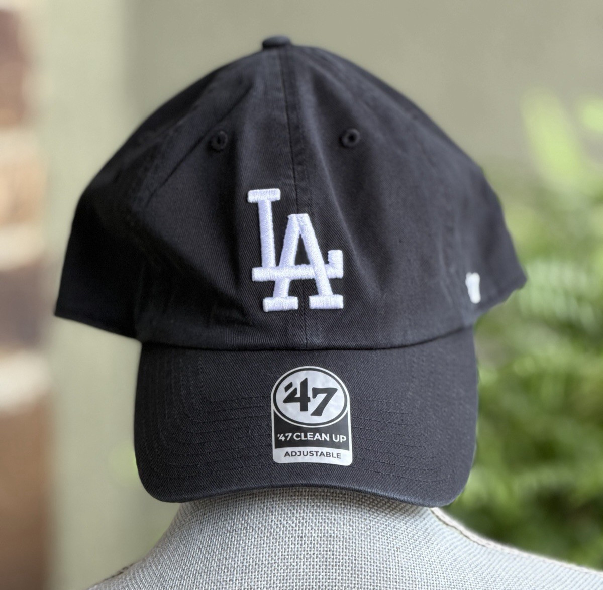 NWT 47 BRAND Los Angeles Dodgers ’47 Clean Up Strapback Hat Black/White
