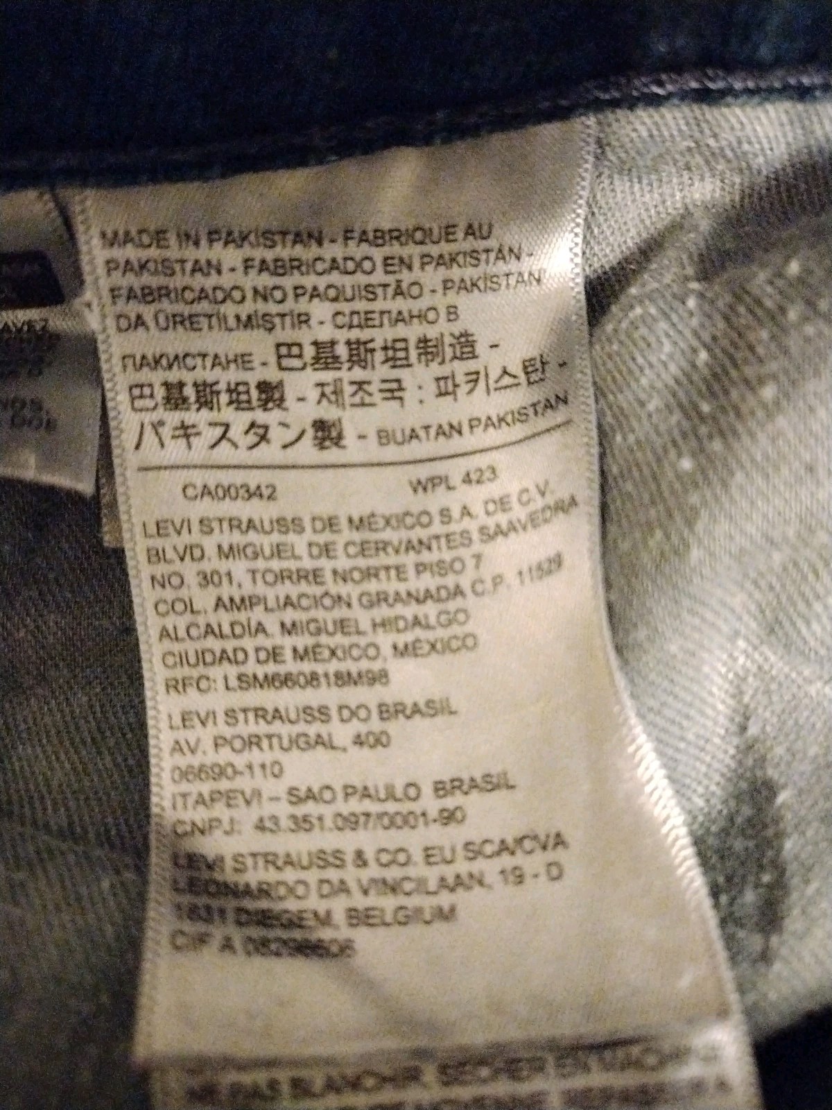 Levi’s Mens 502 All Seasons Tech Jeans Size 36×30 Dark Wash Blue Denim