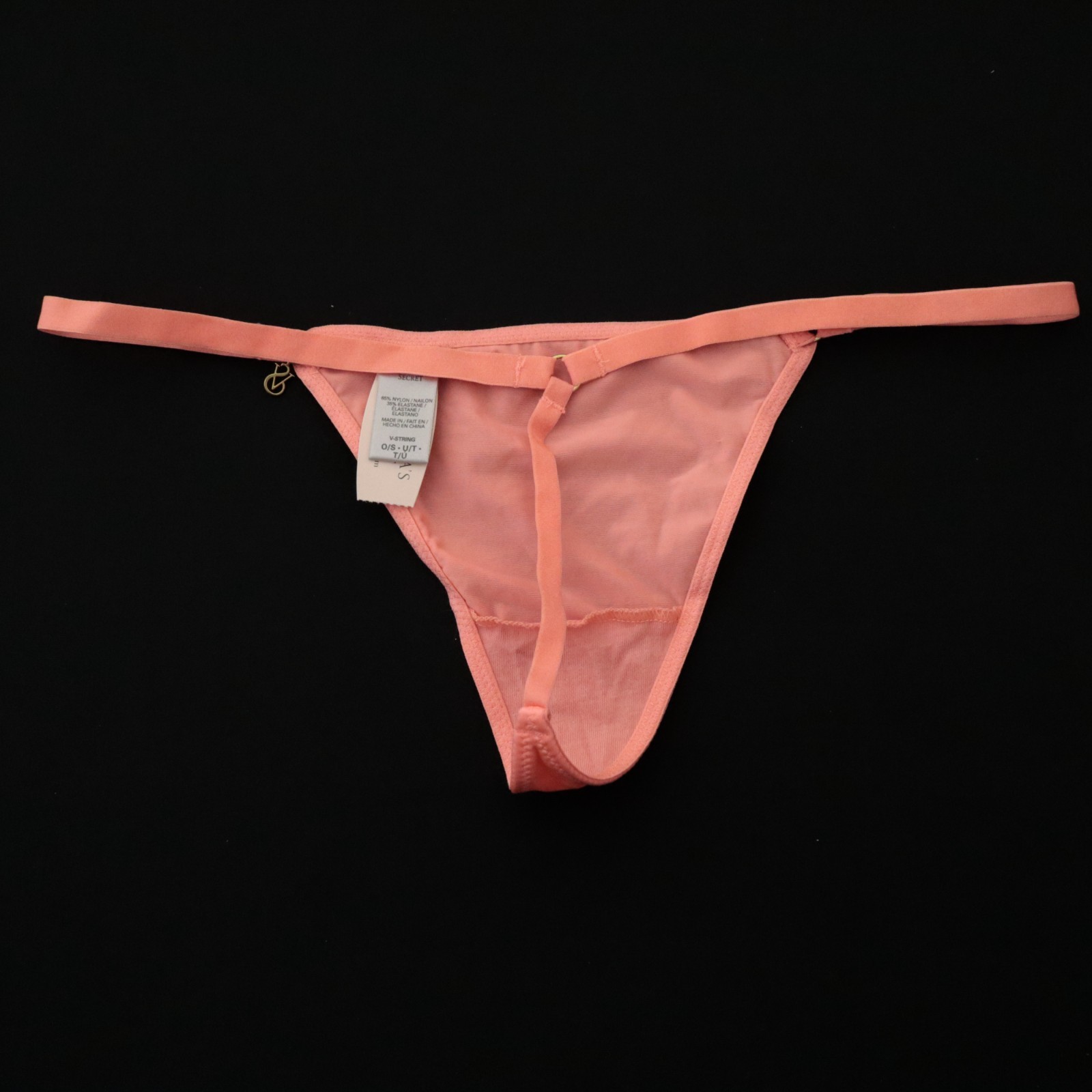NEW Victoria’s Secret VTG Satin Charm V-String Thong Panty ONE SIZE O/S