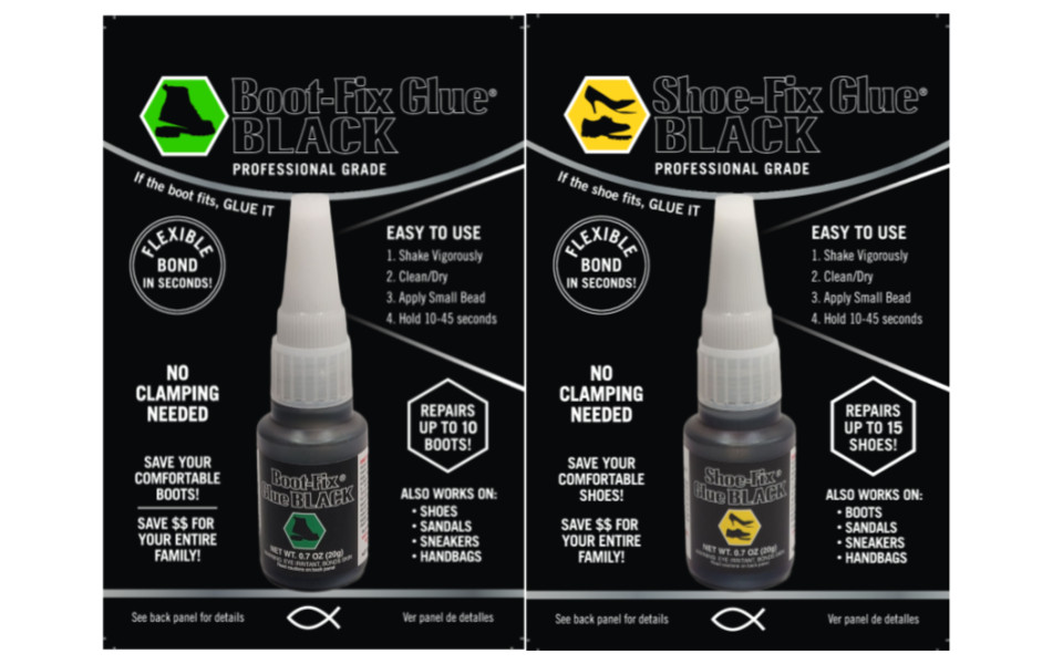 Boot-Fix & Shoe-Fix Glue BLACK 2-Pack