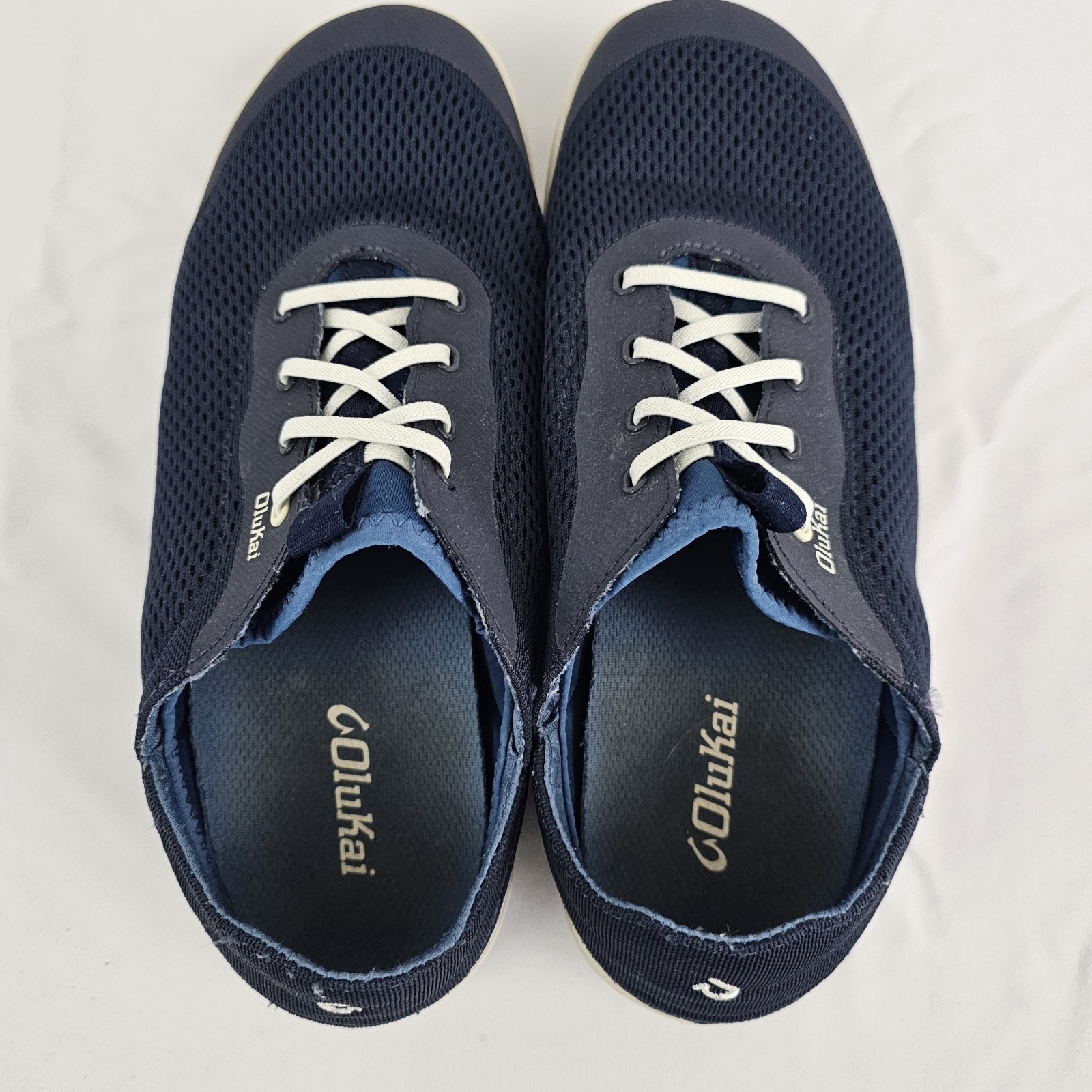 OluKai Moku Pae Boat Shoes Blue Mesh Lightweight Sneakers 10472-DE18 | Men’s 9.5