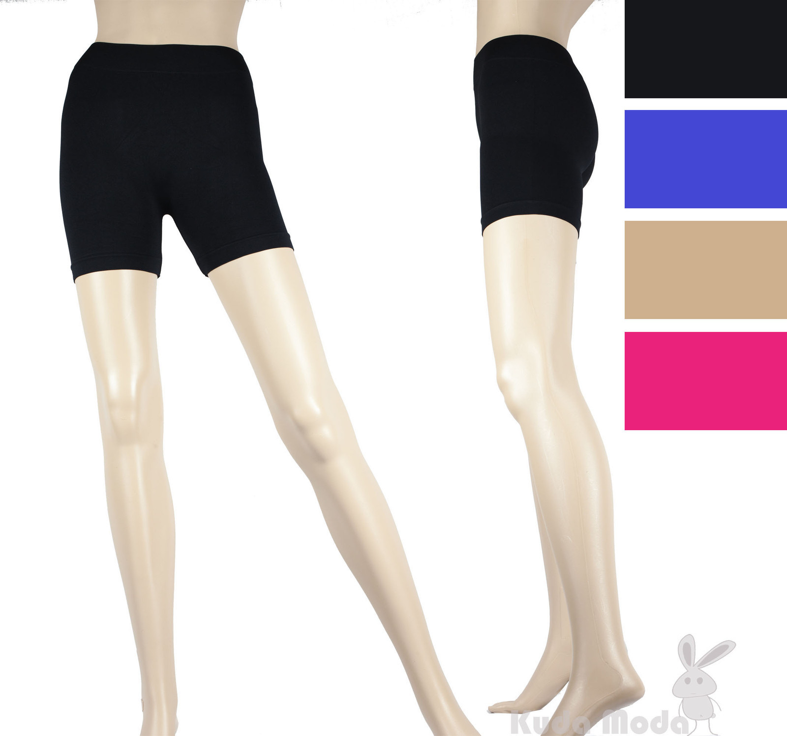 SEAMLESS BASIC SOLID PLAIN TIGHT MINI BIKE SHORTS STRETCH SPANDEX PANTS XS S M L