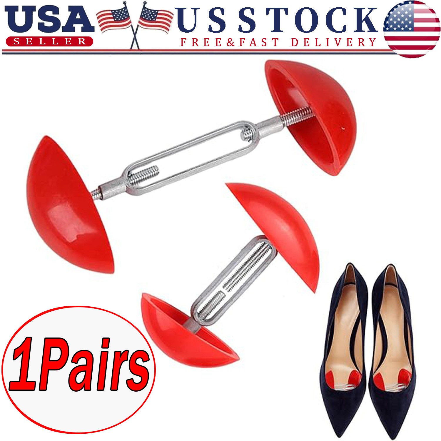 1 Pair Adjustable Shoe Stretcher Boot Men Women Size Shaper Expander Widener