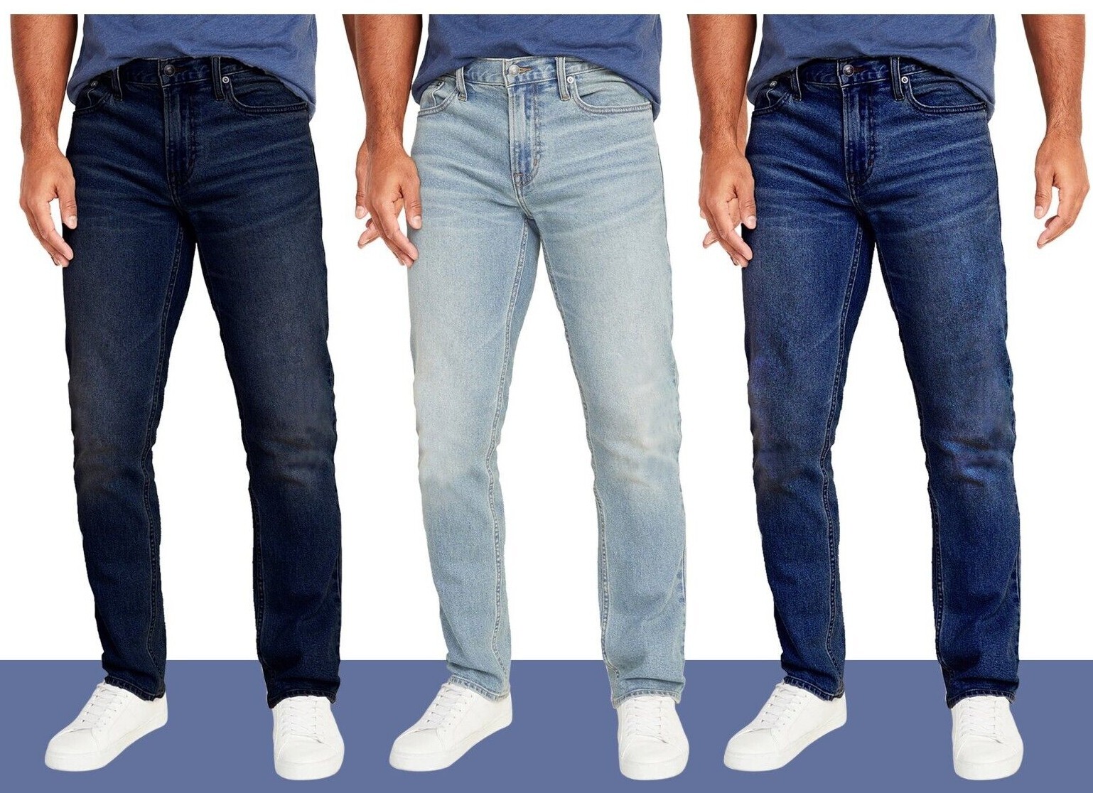 Men’s Flex Stretch Slim Straight Jeans (Sizes, 30-42)