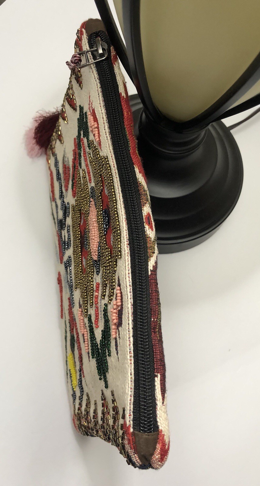 Clutch Artisan Tapestry ￼style Western Print Bead Bag