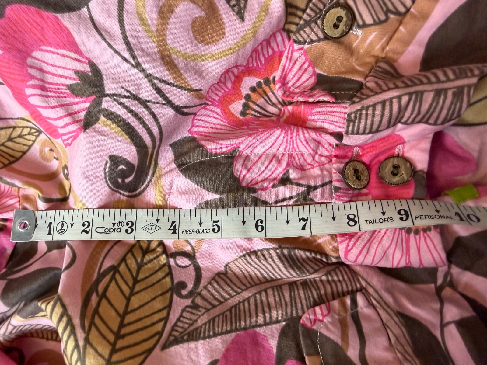 Sigrid Olsen Pants Womens Petite 10 Pink Floral Pop Art Boho Print