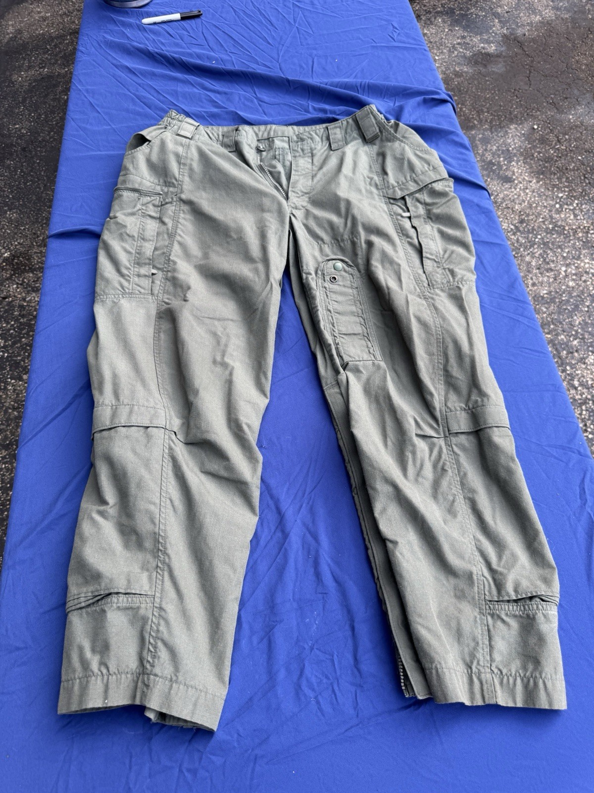 Massif 2 piece flight suit trousers ranger Green Military Workwear 36W LS
