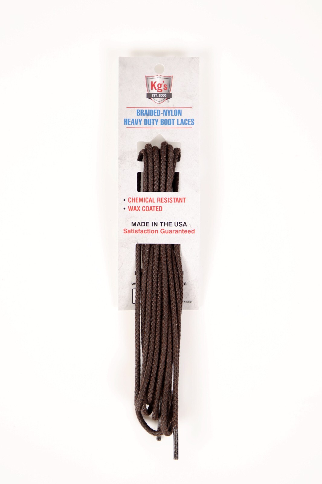 Kg’s 45″ Heavy Duty Nylon Laces Brown (2 Pairs)