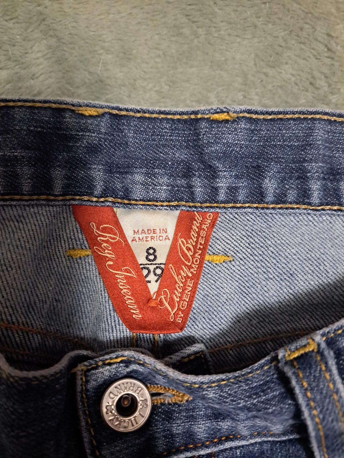 Lucky Brand Women’s Bootcut Jeans Blue Medium Wash Denim Made in USA Size 8