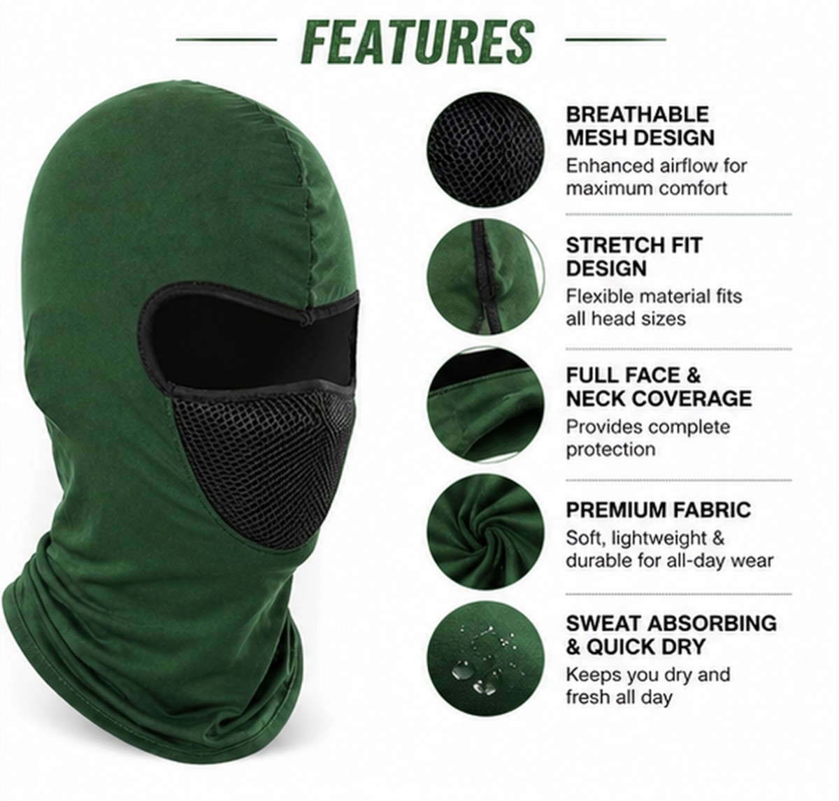 Unisex Balaclava Face Mask Mouth Guard Mask Outdoor Sport Sun Protection